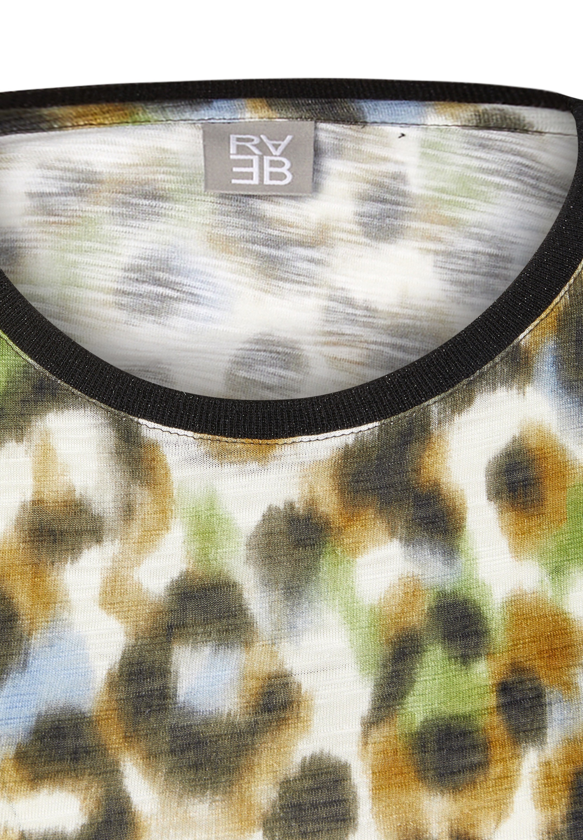 Rabe Kurzarmshirt, im Leo-Look