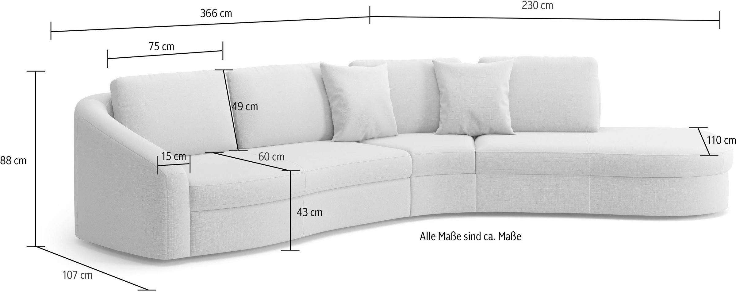 sit&more Ecksofa »Jazz L-Form«, In weiteren Größen erhältlich