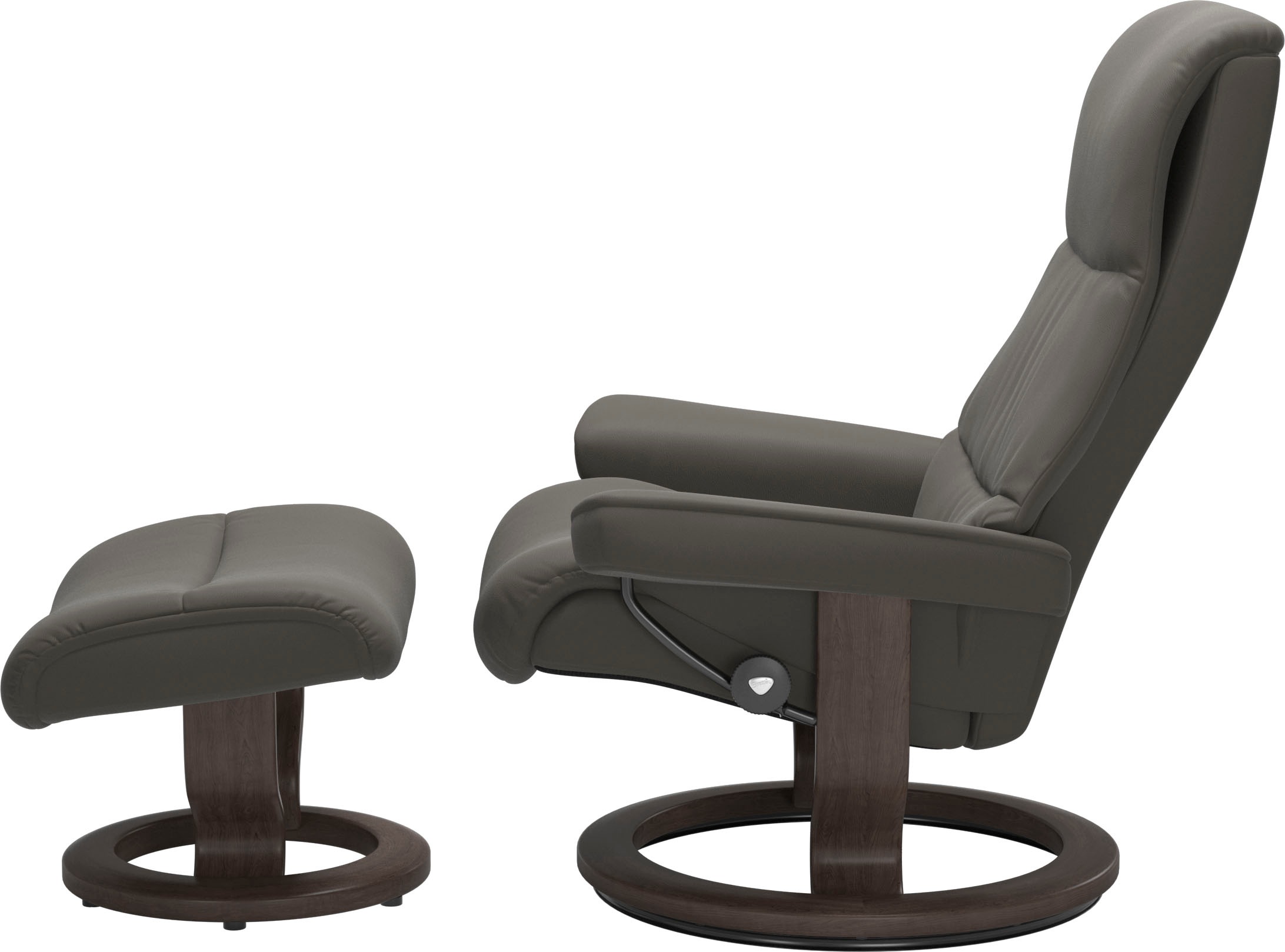 Stressless® Relaxsessel »View«, (Set, Relaxsessel mit Hocker), mit Classic Base, Größe S,Gestell Wenge