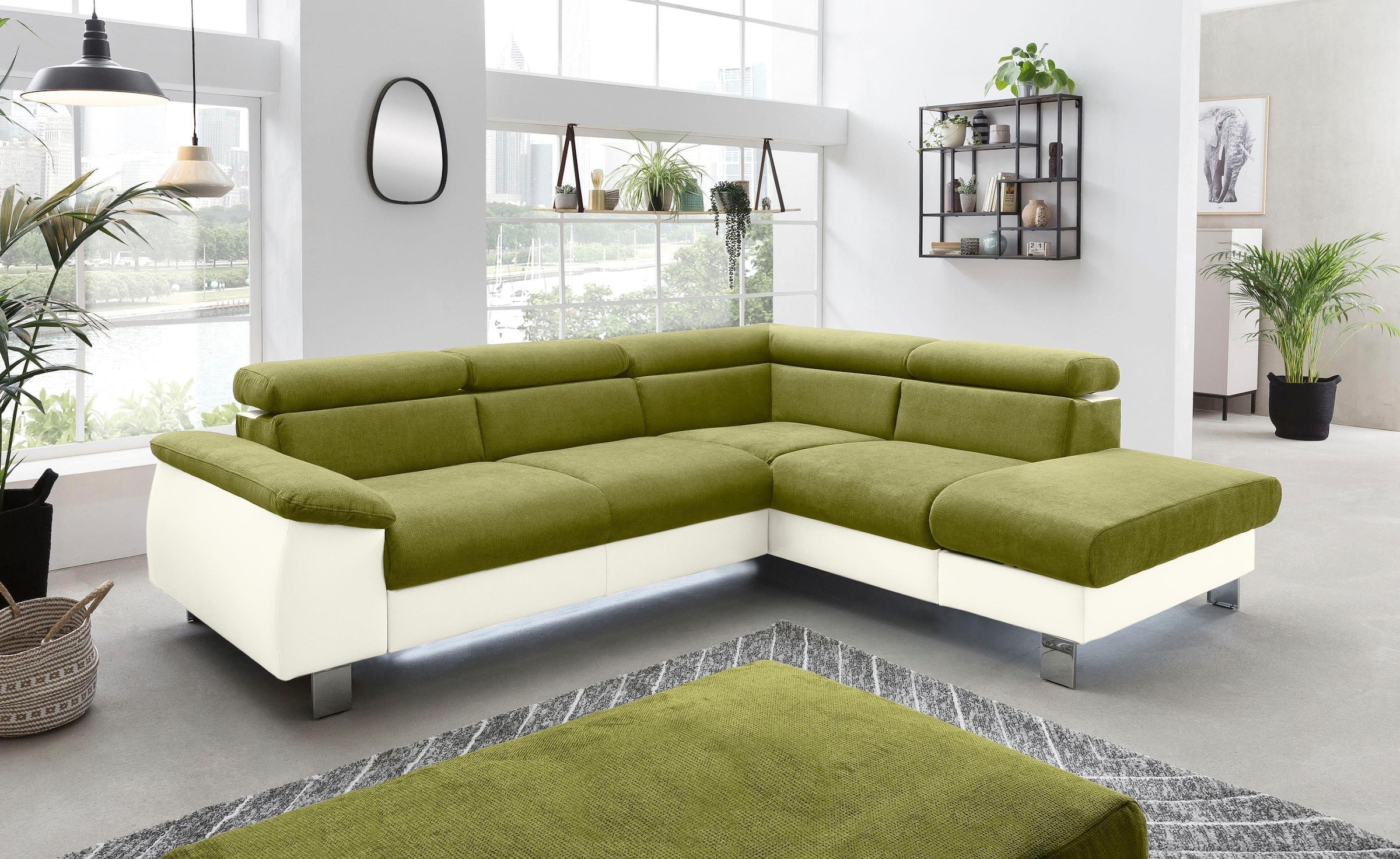 COTTA Polstergarnitur "Komaris L-Form", (Set), Set bestehend aus: Ecksofa m günstig online kaufen
