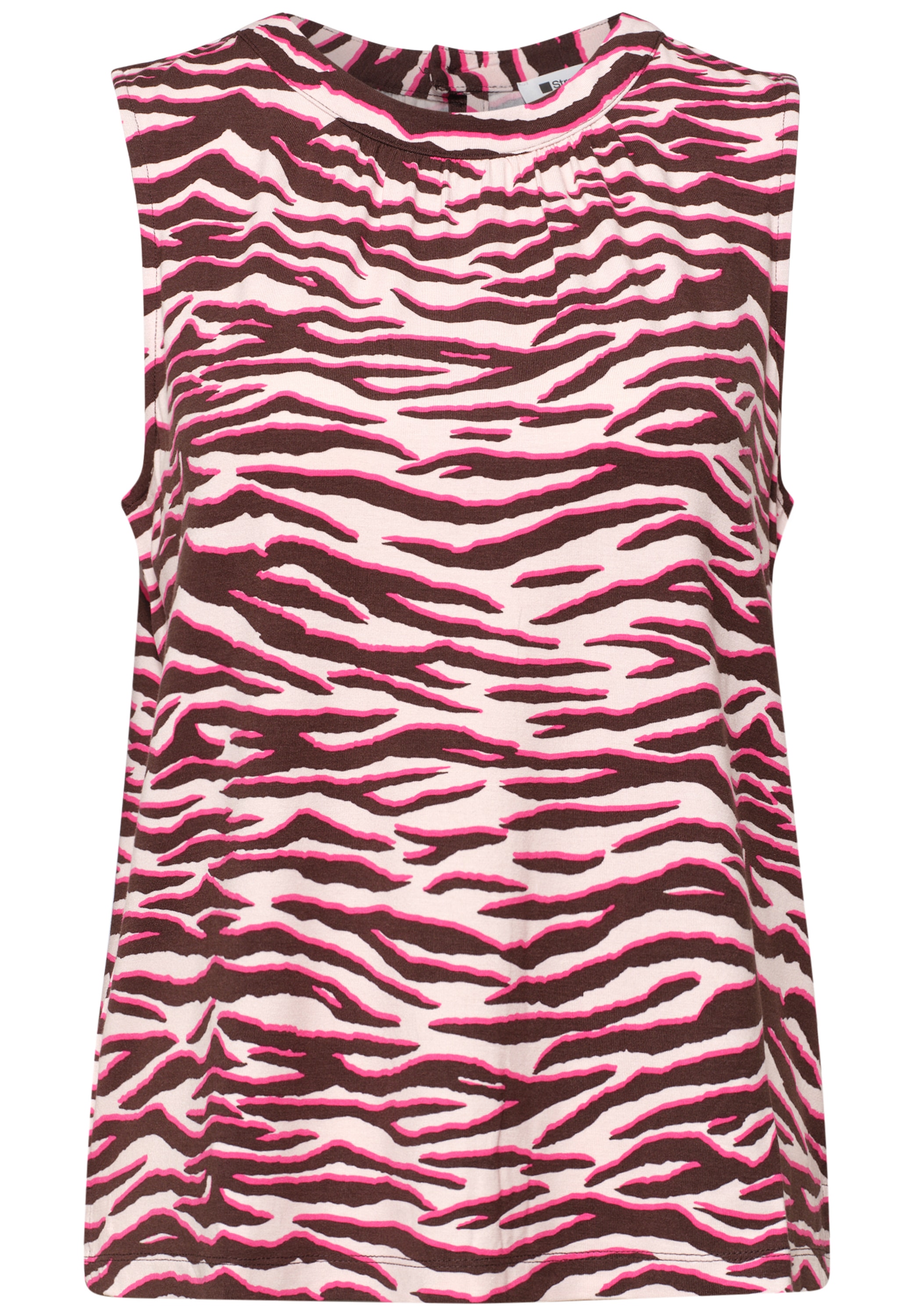 STREET ONE Shirttop Sommershirt mit Zebra-Print