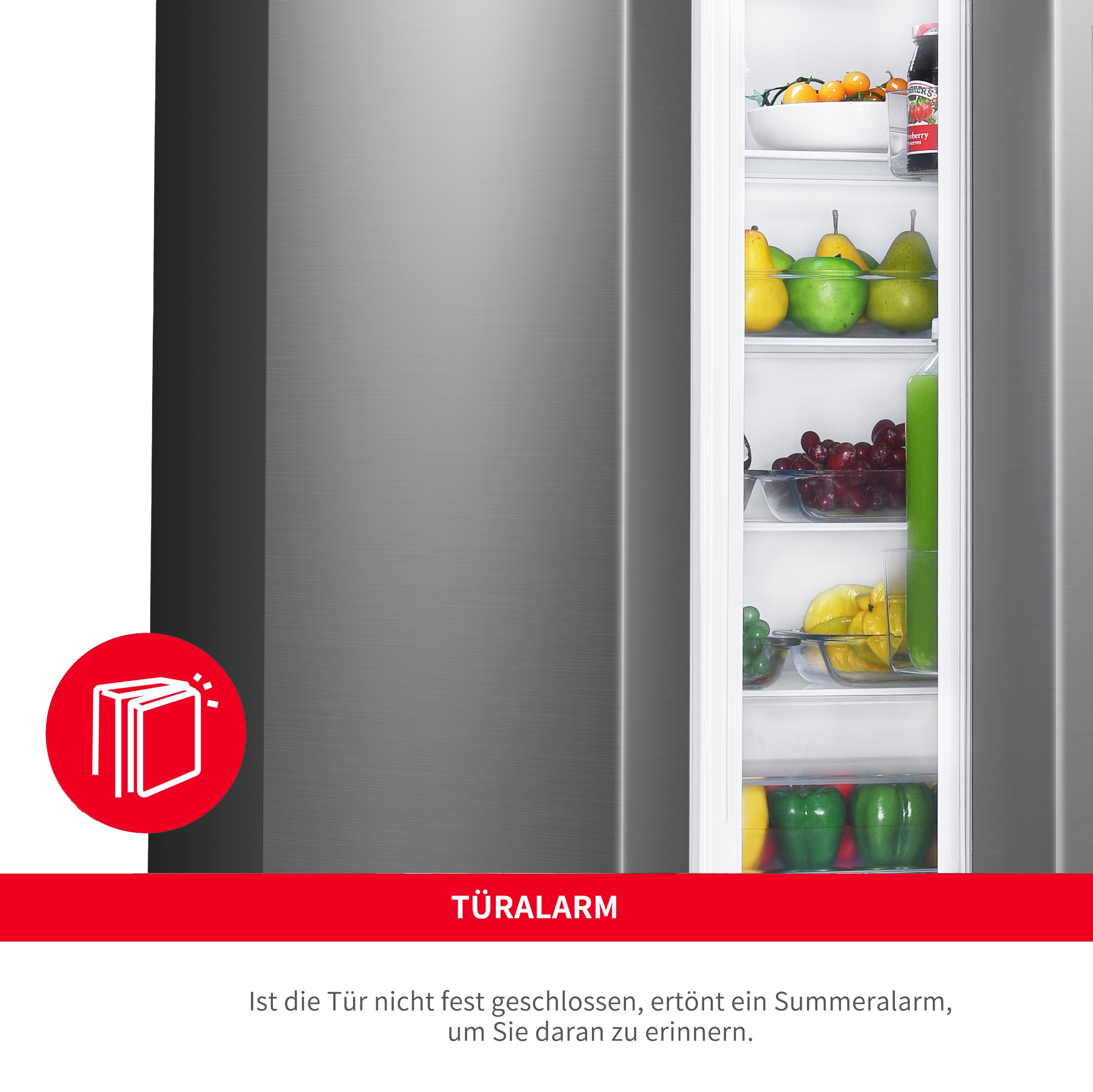 Hanseatic French Door »HCDD18080CI«, NoFrost