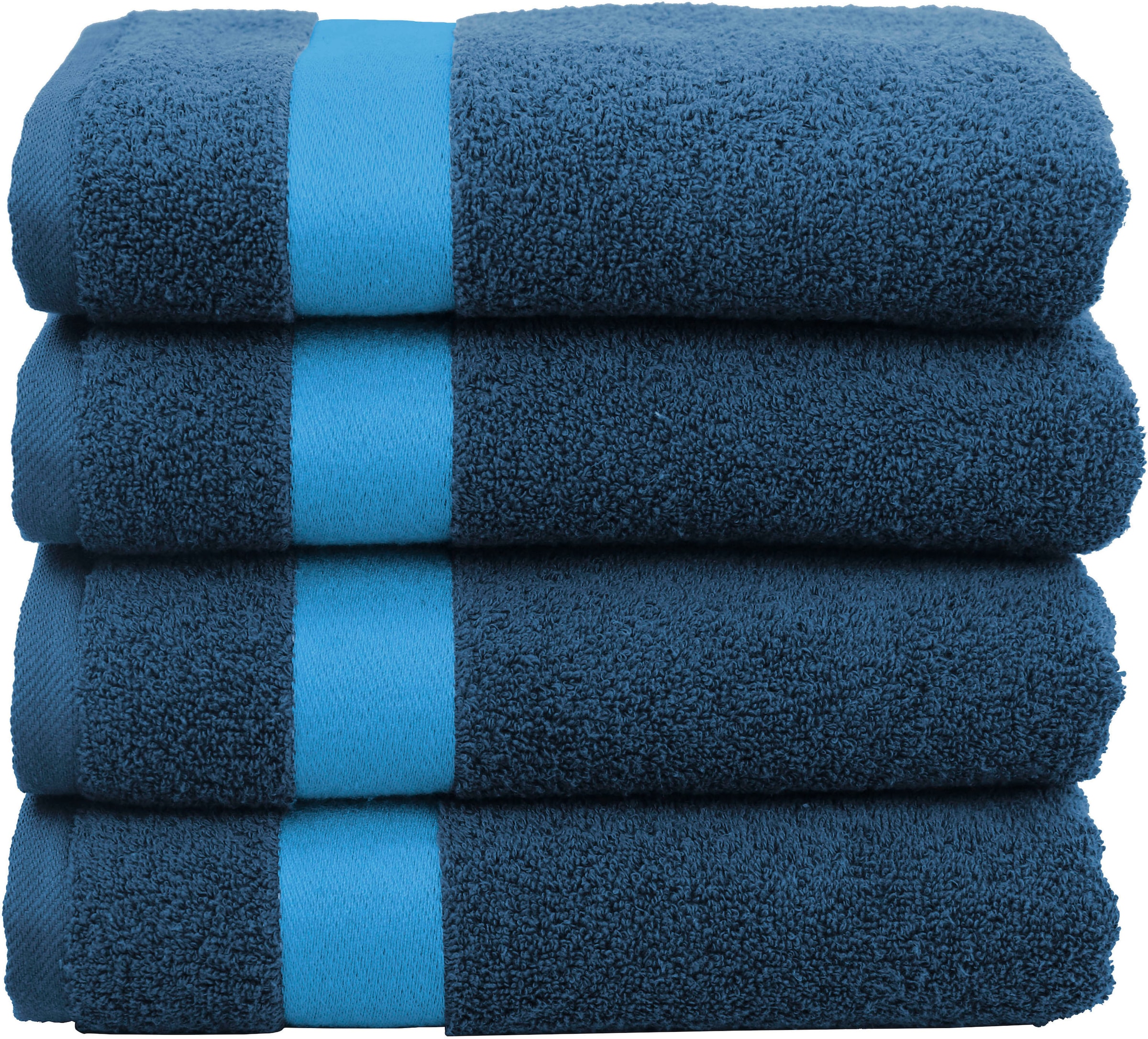 KiNZLER Handtuch Set »Duschtuch BAUR tlg., weich Kreta«, 2 und Bordüre, Baumwolle Uni angenehm flauschig, | 100% Walkfrottee, Set, mit Farben