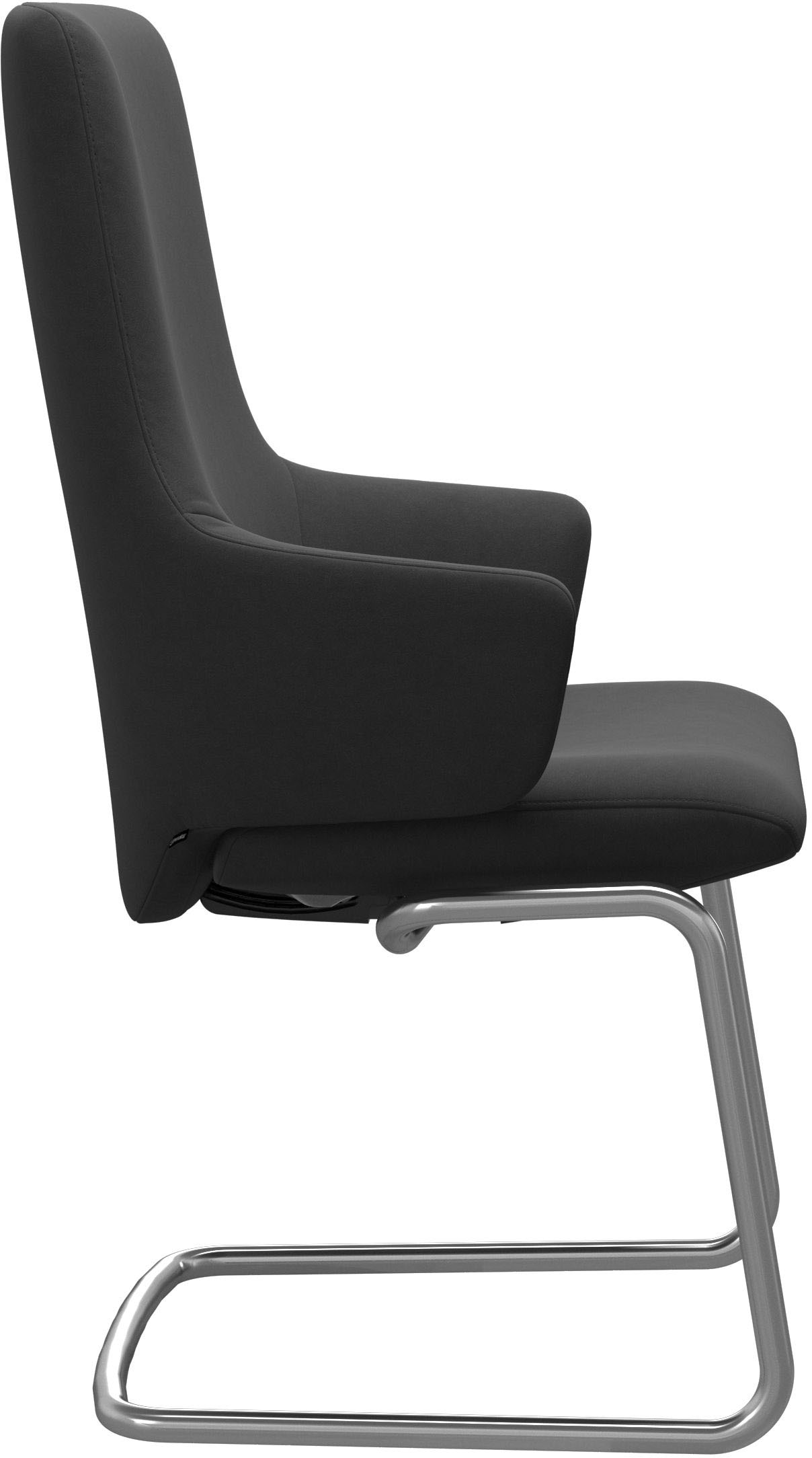 Stressless® Polsterstuhl »Laurel«, Microfaser DINAMICA, High Back mit Armlehne, Größe L, mit Beinen aus Stahl in Chrom matt