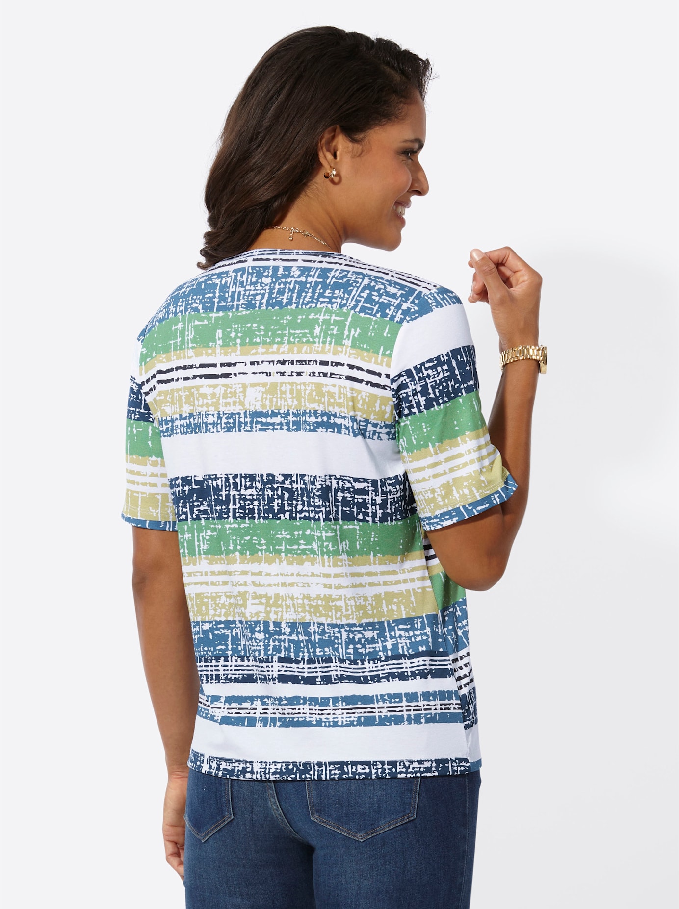 Thumbnail - Casual Looks Kurzarmshirt "Rundhals-Shirt", (1 tlg.)