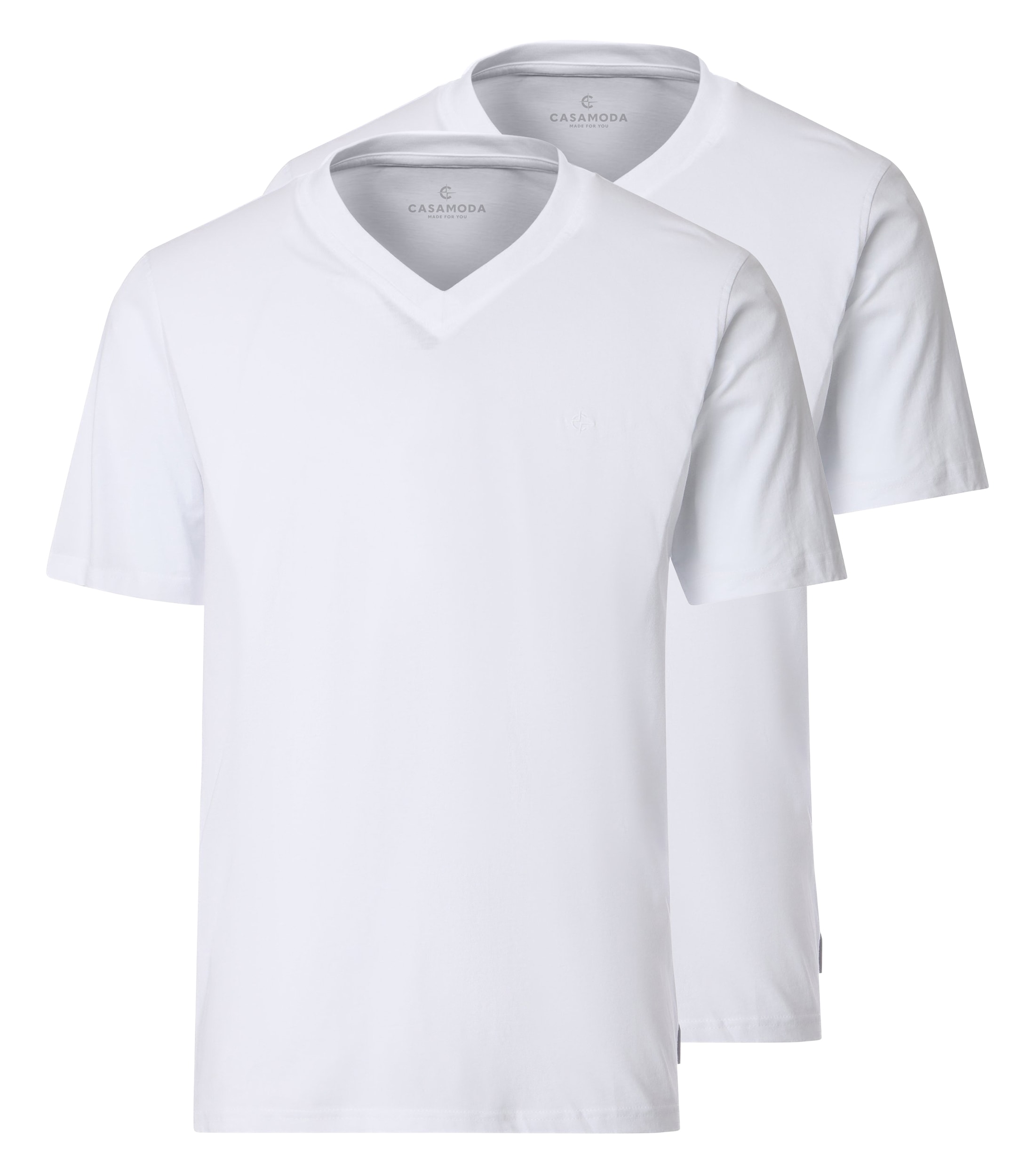 CASAMODA T-Shirt »CASAMODA T-Shirt Doppelpack uni«