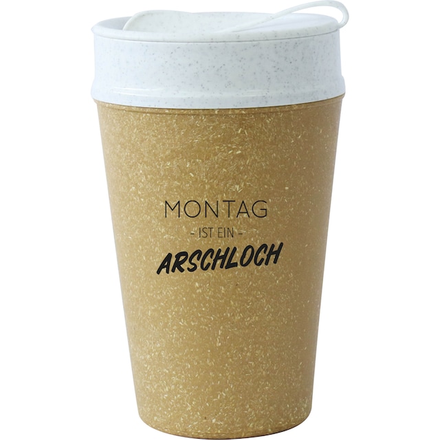 KOZIOL Coffee-to-go-Becher »ISO TO GO MONTAG IST…«, (1 tlg.), 100%  biobasiertes Material,doppelwandig,melaminfrei,recycelbar,400ml bestellen |  BAUR
