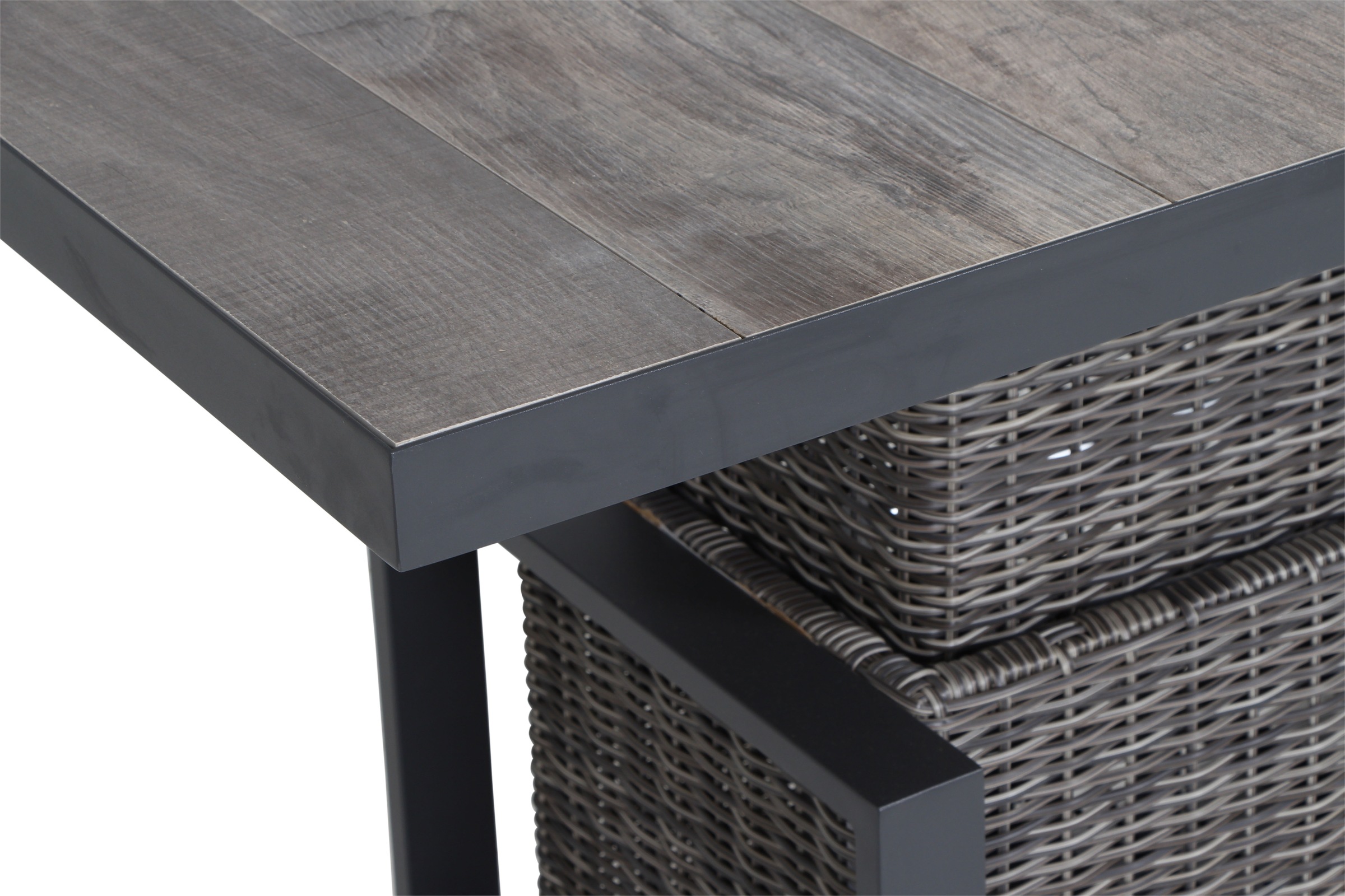 Siena Garden Gartentisch »CORIDO Lift-Tisch 130x75cm charcoal grey« Aluminiumgestell matt anthrazit, Tischplatte aus Keramik, washed grey