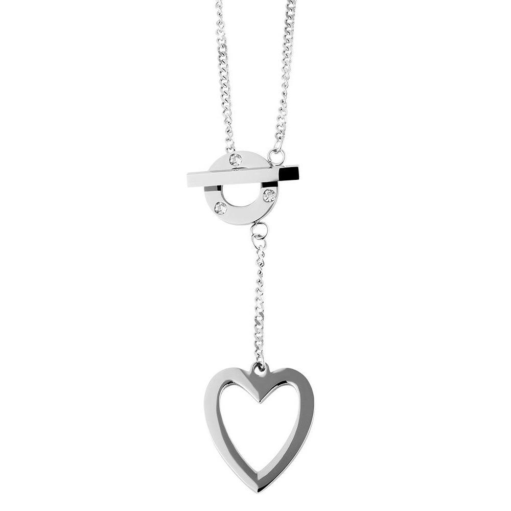 Adelia´s Kette ohne Anhänger »Damen Halskette – Ankerkette aus Edelstahl mit Zirkonia 48 cm« Ideal als Geschenk für besondere Anlässe