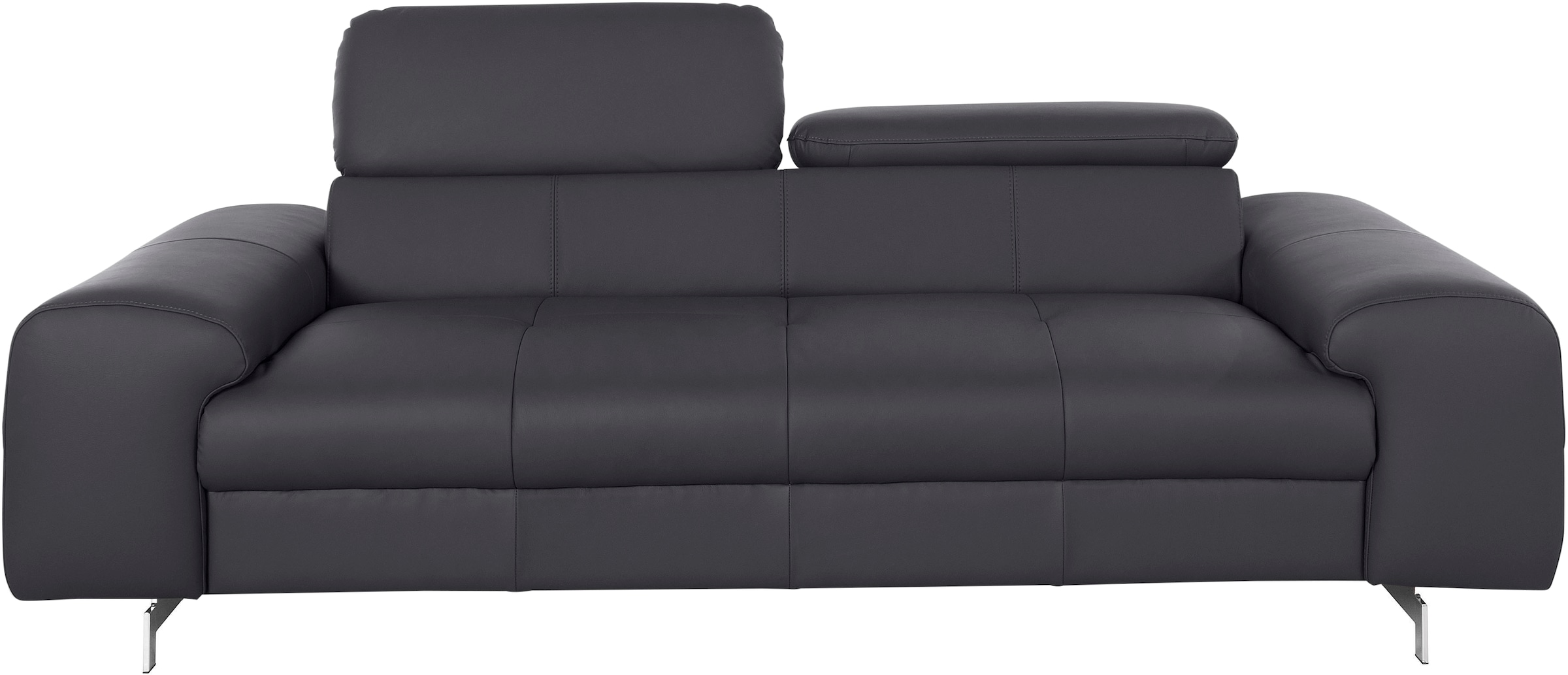 COTTA 3-Sitzer "Chef", Big-Sofa mit Kopfteilverstellung, edle Metallkufen günstig online kaufen