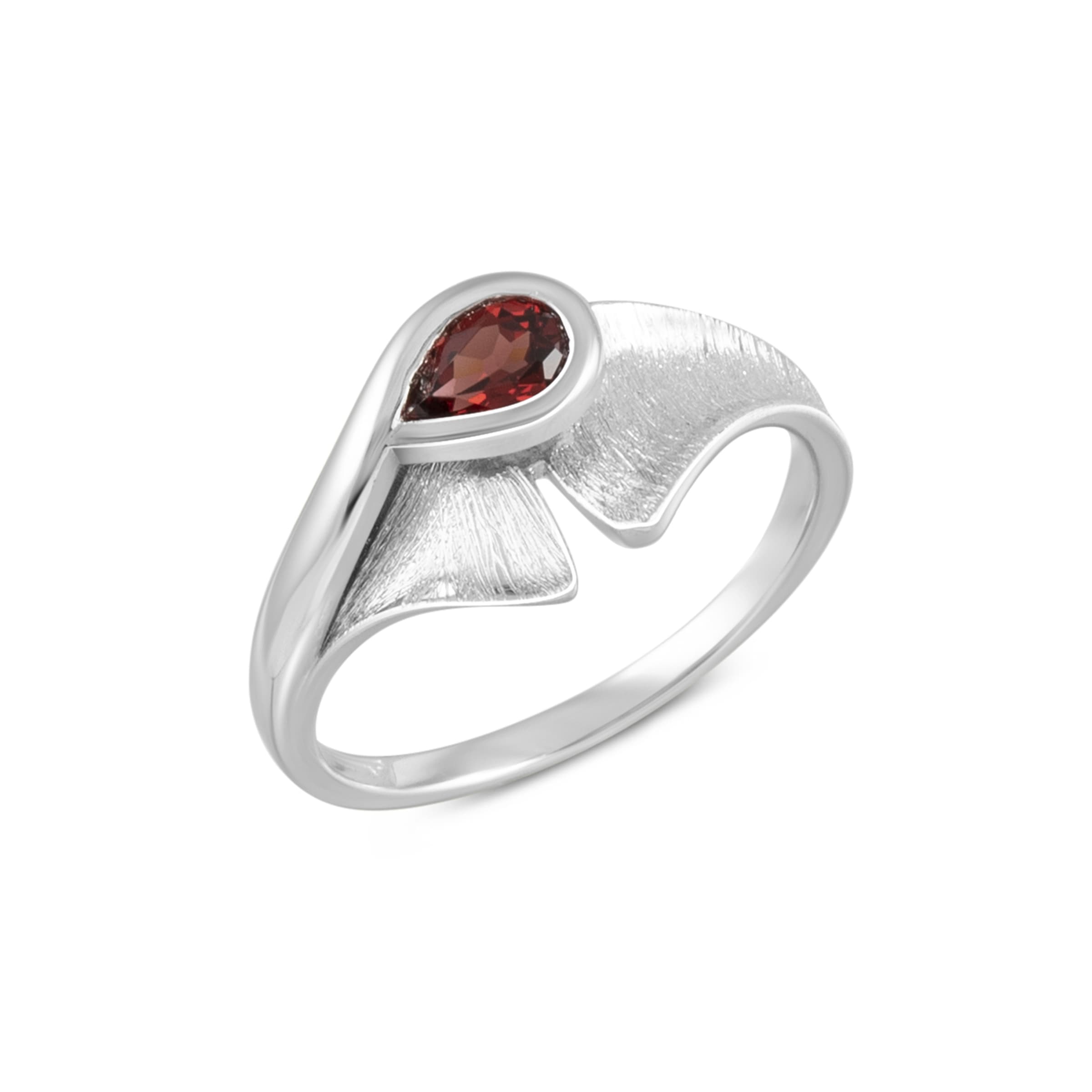 Vivance Fingerring »925-/ rhodiniert Sterling Silber Granat«