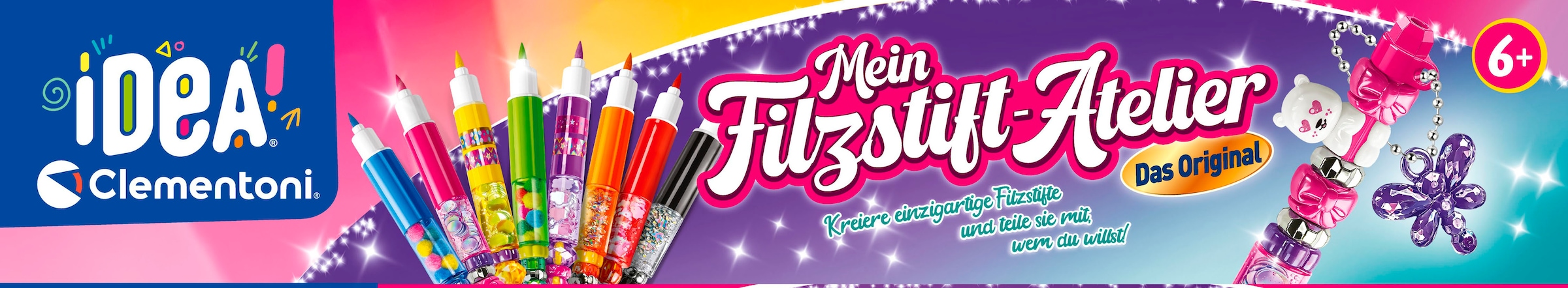Clementoni® Kreativset »Idea, Mein Filzstift-Atelier« Made in Europe