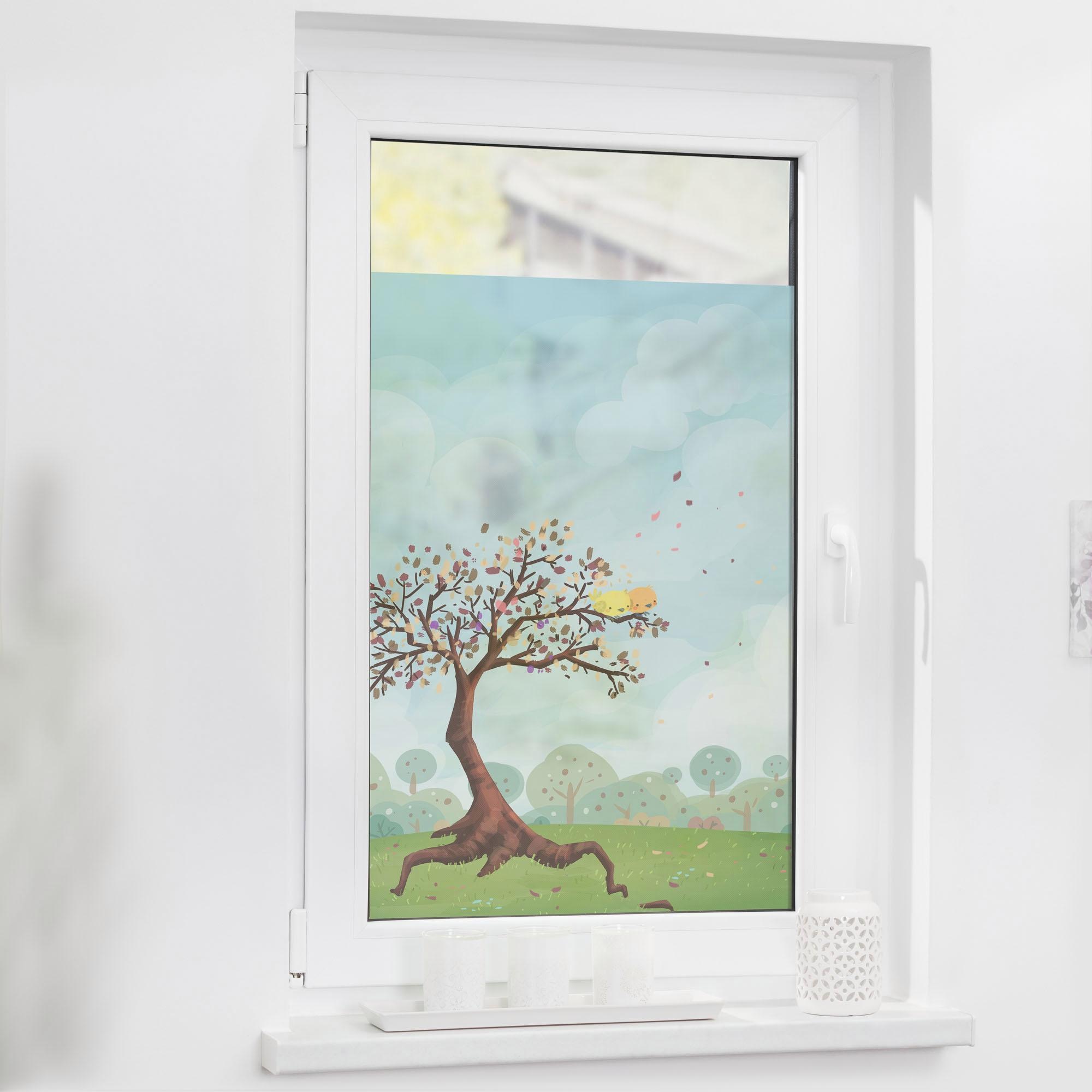 LICHTBLICK ORIGINAL Fensterfolie "Märchenbaum" 1 Stk. blickdicht strukturie günstig online kaufen