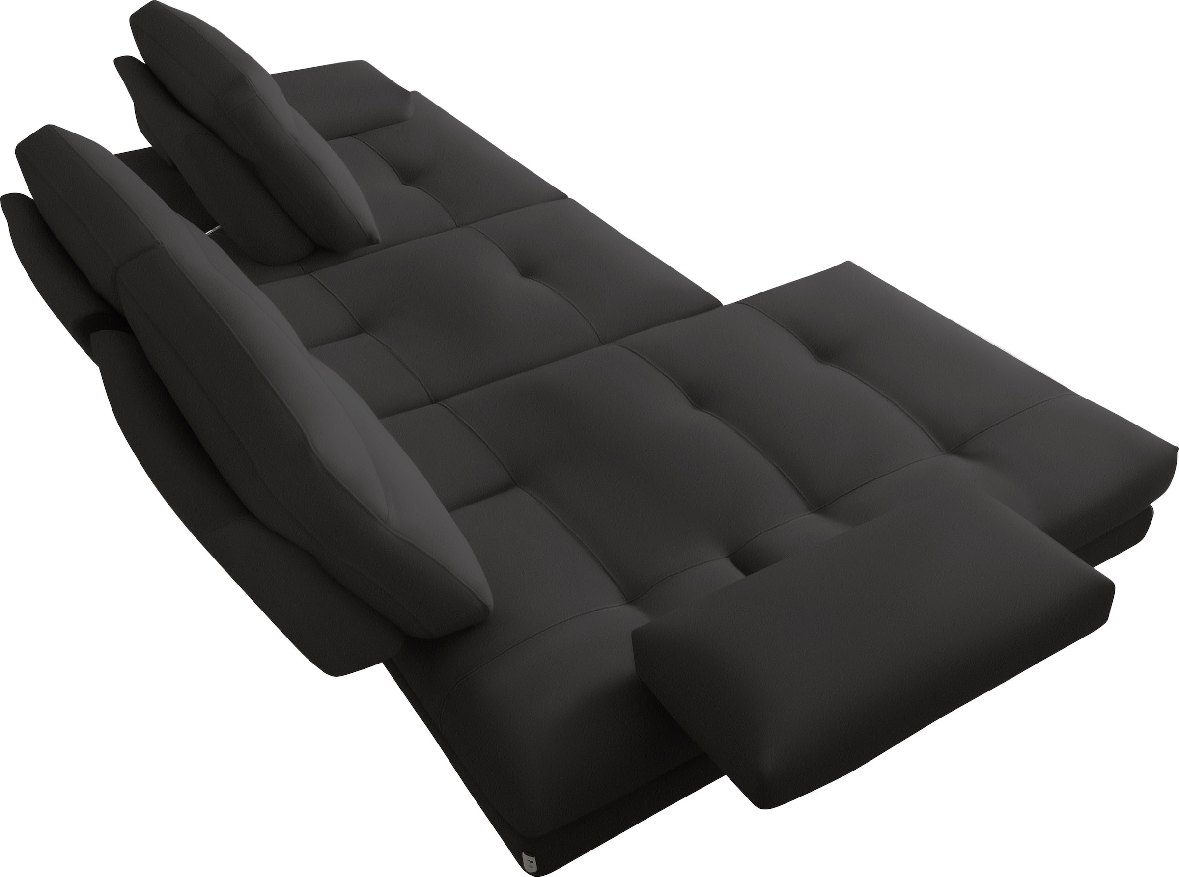 CALIA ITALIA Ecksofa »Toby Wing, L-Form, Designsofa mit sensationellem Sitzkomfort«, inklusive Sitztiefenverstellung, Füße in chrom glänzend