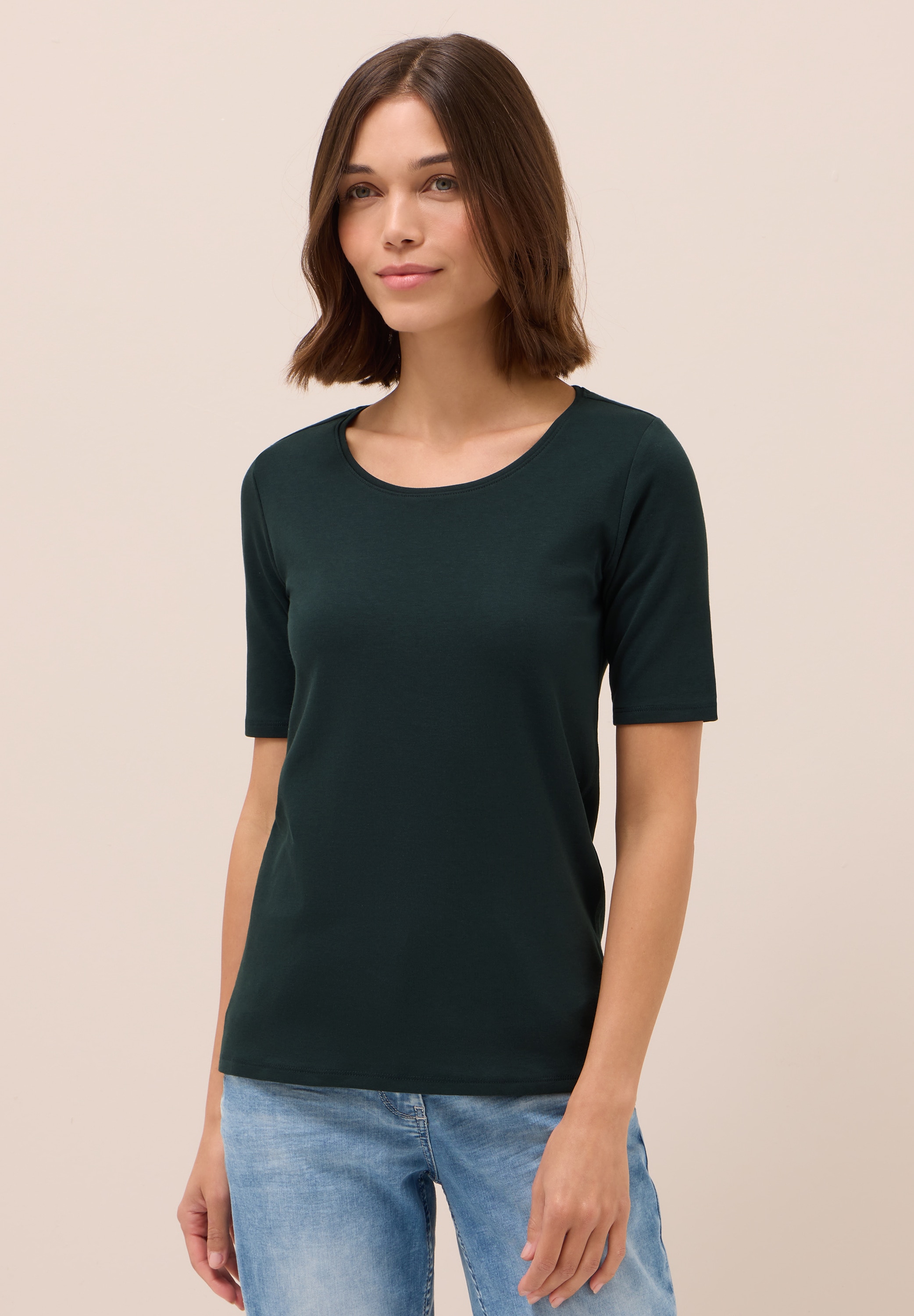 Cecil T-Shirt, in Unifarbe günstig online kaufen