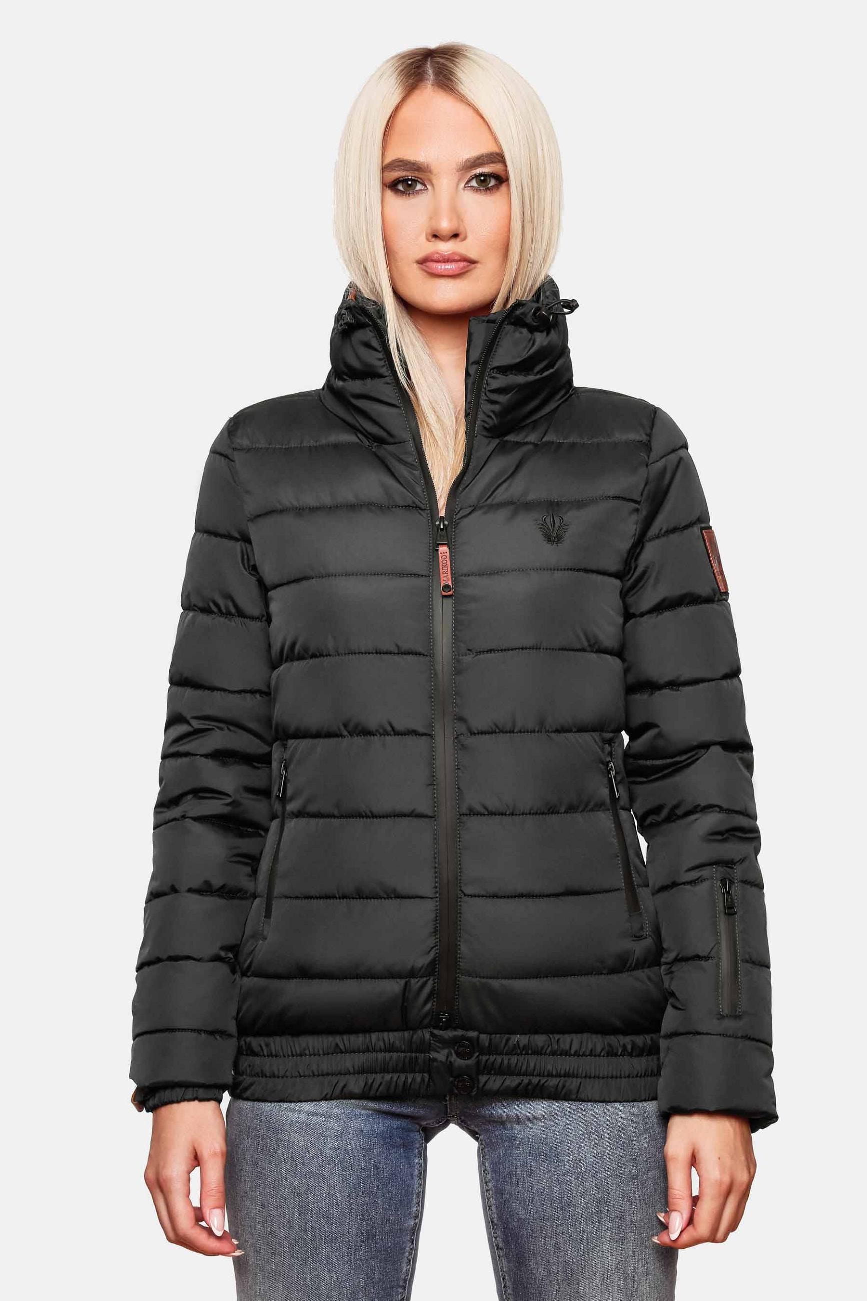 Marikoo Steppjacke »Poison«, ohne Kapuze, stylische Damen Winterjacke mit hohem Kragen