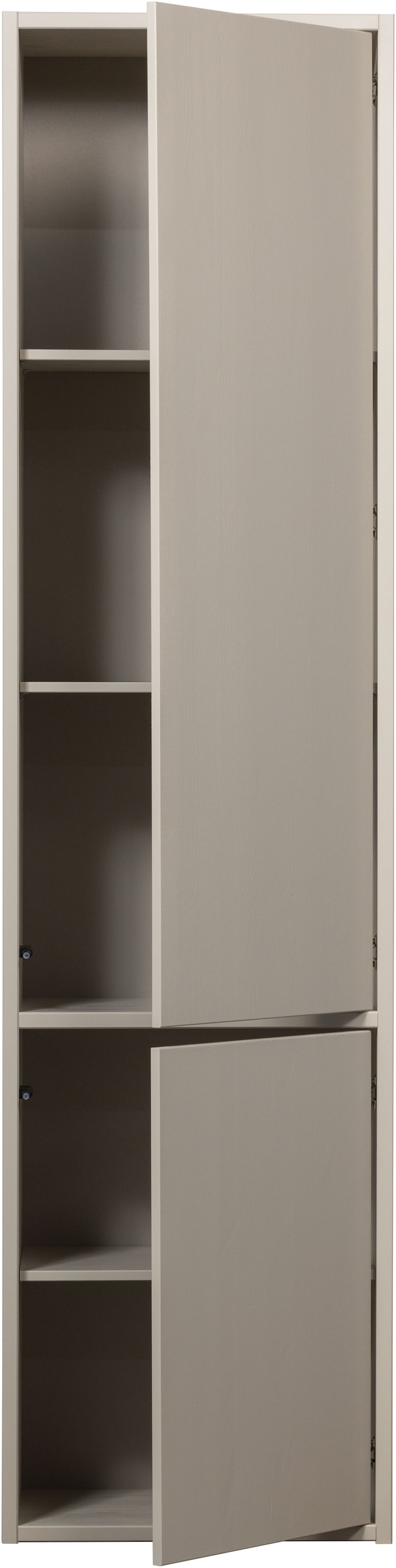 WOOOD Mehrzweckschrank »Meggy Kiefernholz Druckmechanismus, sichtbare Maserung 55x40x215 cm« Tragkraft 10 kg pro Boden, Tür beidseitig montierbar