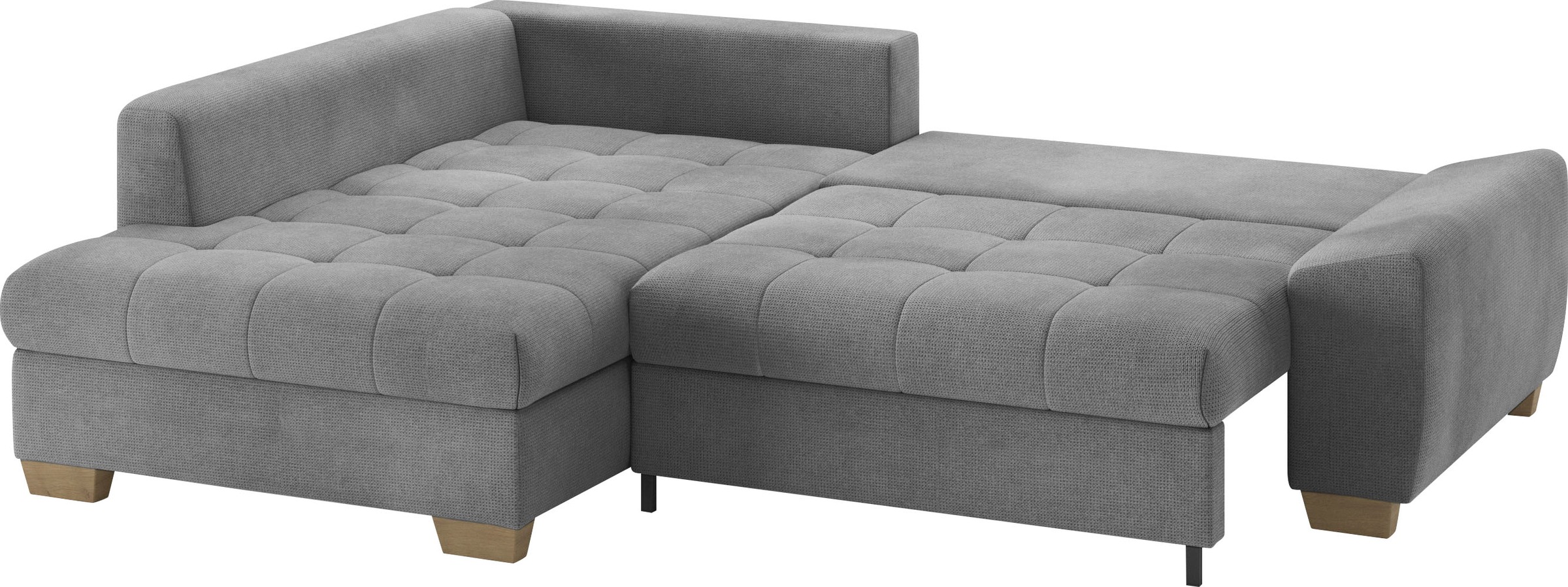 Mr. Couch Ecksofa »Nikita II, L-Form, bis 140kg pro Sitzplatz belastbar«, mit Kaltschaumpolsterung, wahlweise mit Bett und Bettkasten