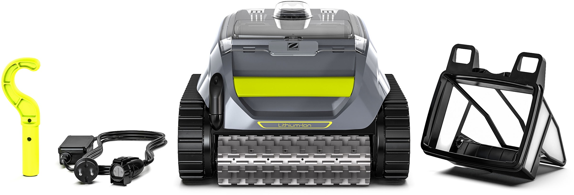 Poolroboter ZODIAC, B:30cm H:30cm L:43cm, grau, Polyvinylchlorid (PVC), Poolbodensauger, "»Sweepy«", Kabellos