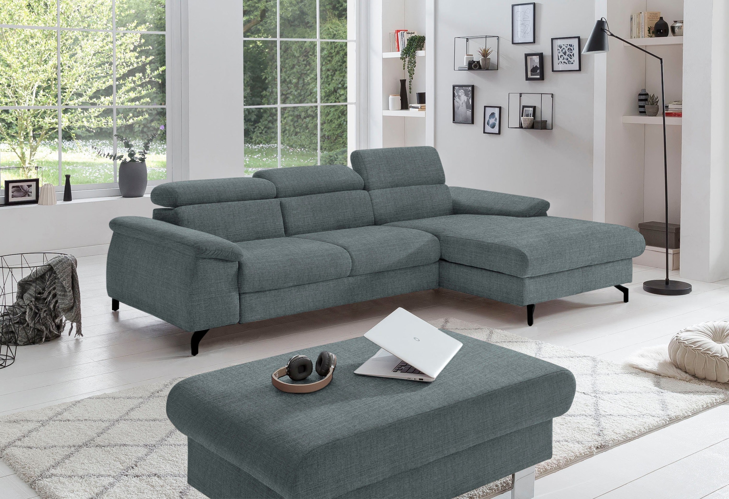 COTTA Polstergarnitur "Kitty L-Form, B: 242 bzw. 100 cm (Set: Ecksofa & Hoc günstig online kaufen