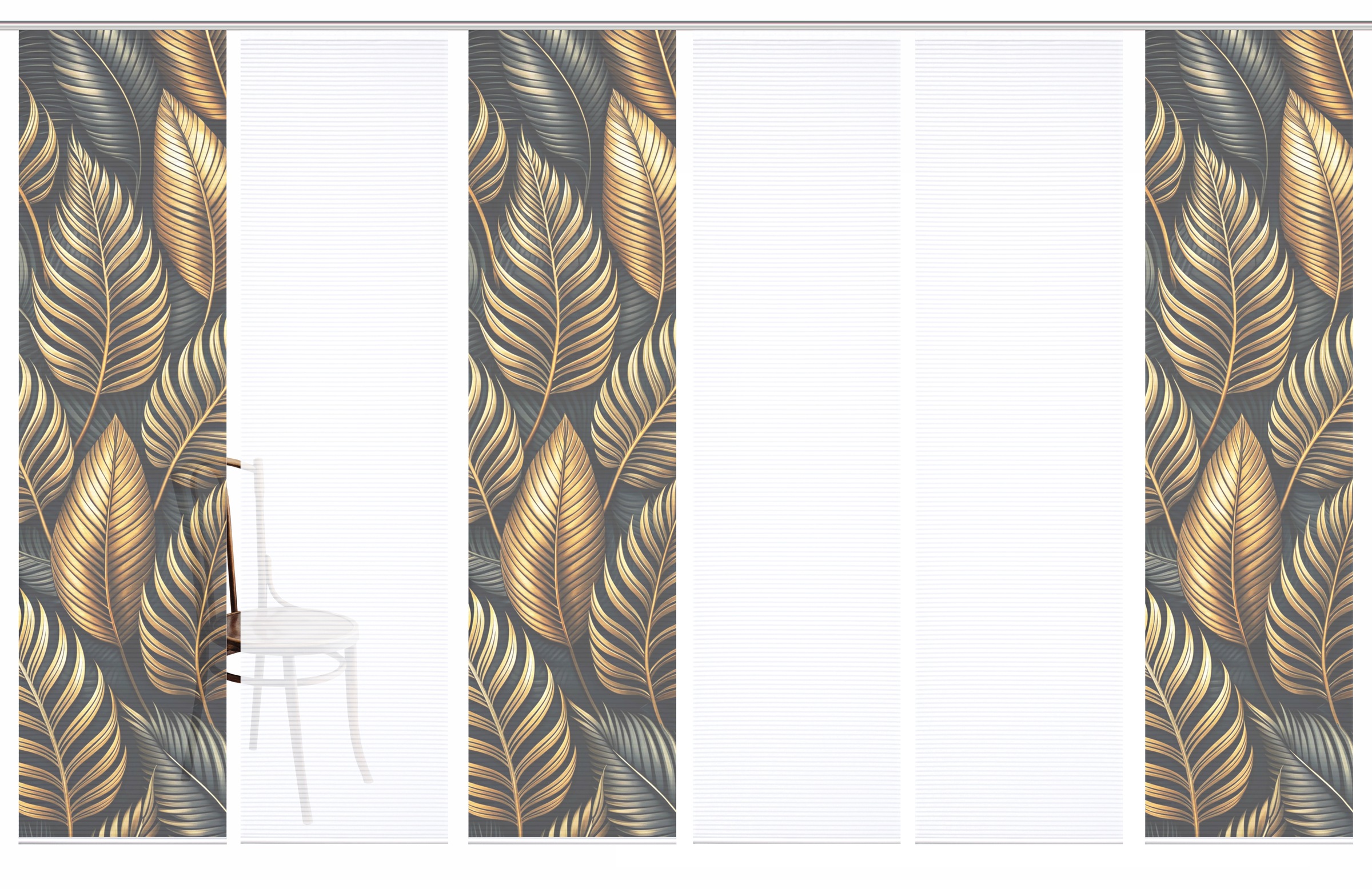 HOME in green Schiebegardine "ZEDRIC" Paneelwagen 6 Stk. tlg. Bambusoptik, günstig online kaufen