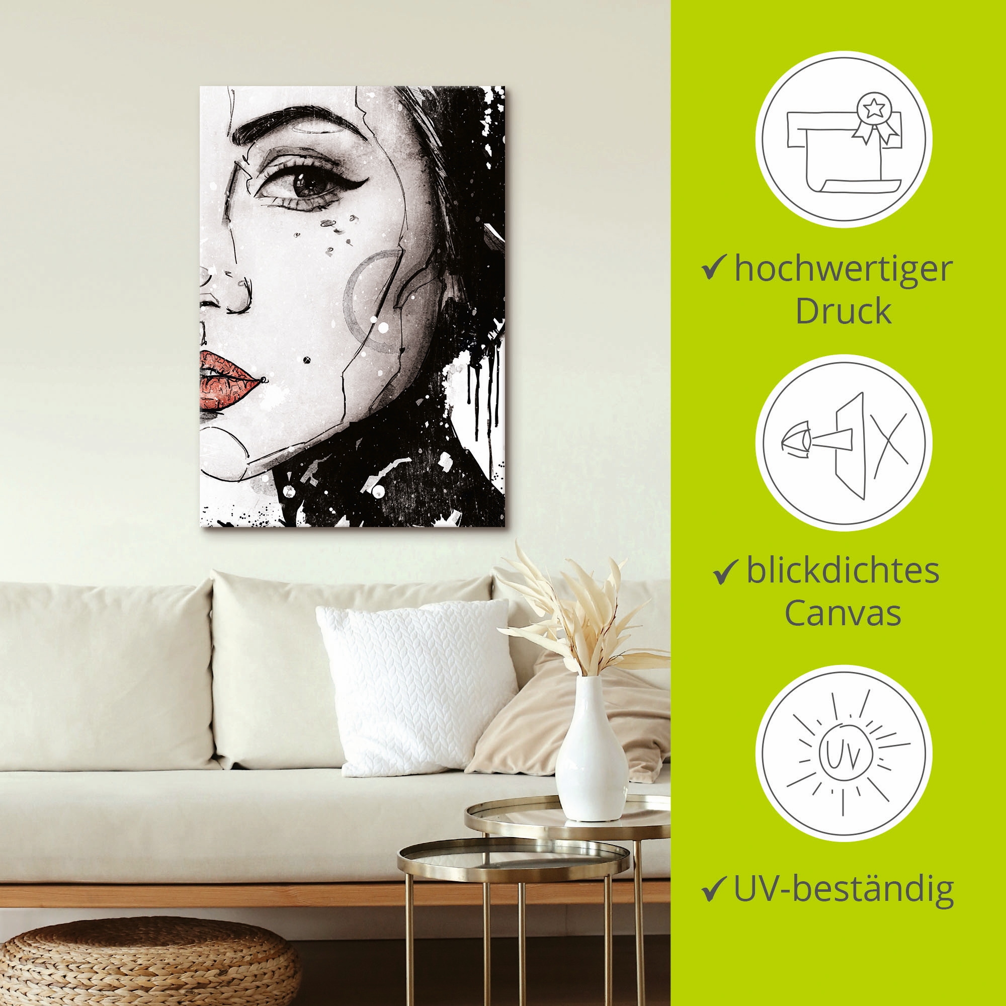 Artland Wandbild »The Artist«, Portrait, (1 St.), als Leinwandbild, Wandaufkleber in verschied. Größen