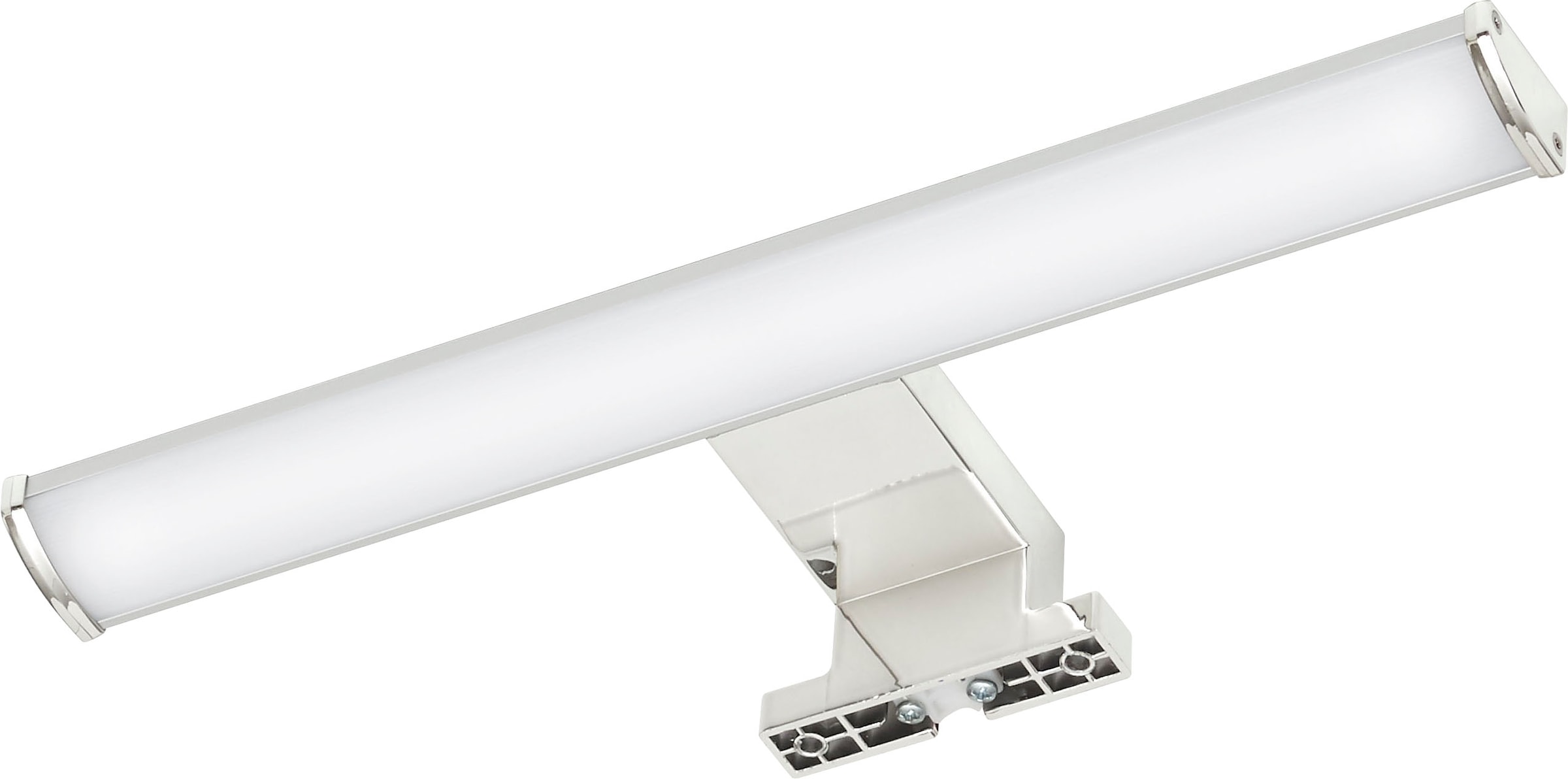 Saphir Aufbauleuchte »Quickset LED-Aufsatzleuchte für Spiegel o. Spiegelschrank«, Badlampe 30 cm breit, Silber, Aluminium, 230V, 6W, kaltweiß