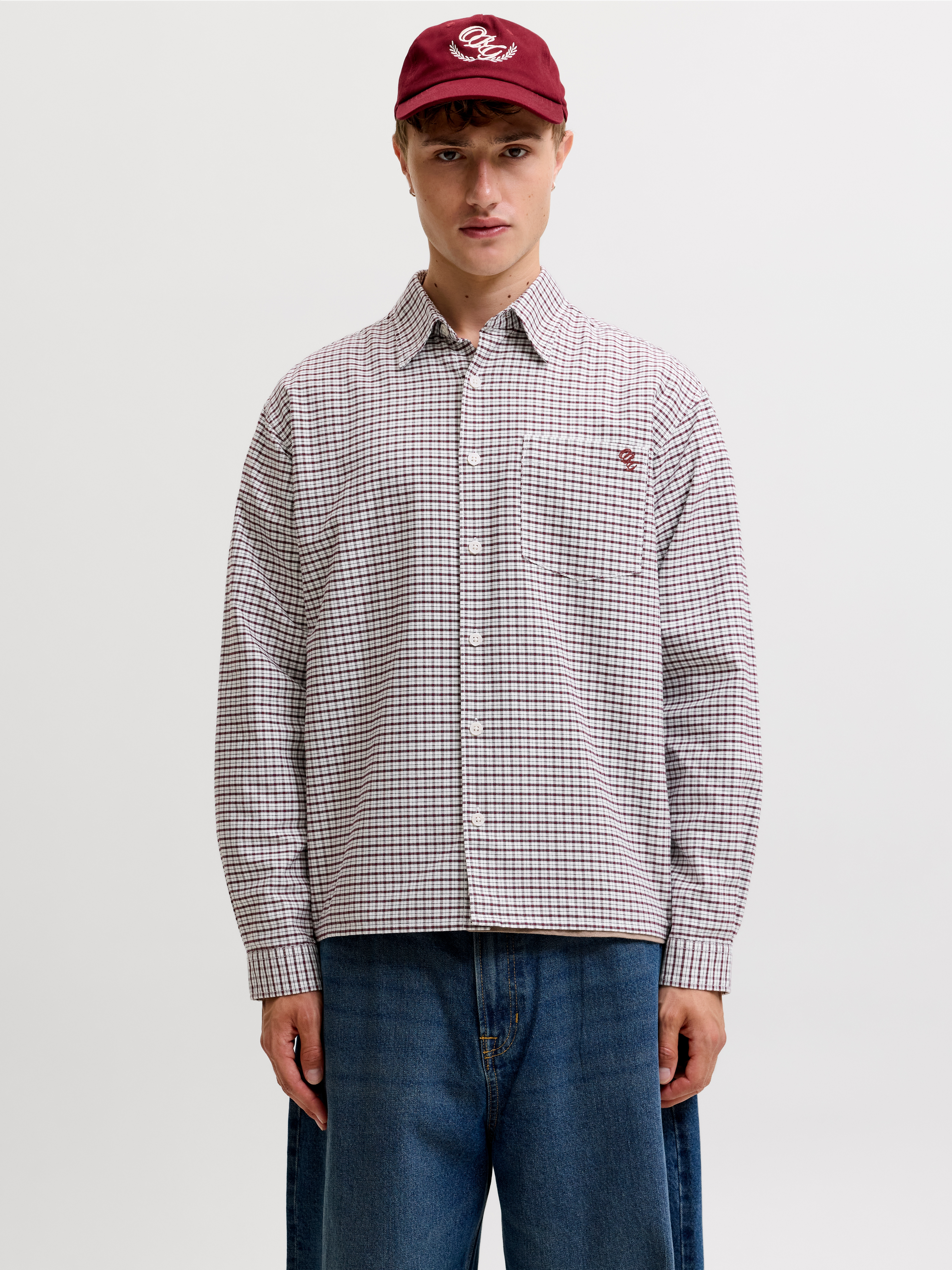 Jack & Jones Langarmhemd "JORFREDERIKSBERG OXFORD SHIRT LS SN" Baumwolle, locker geschnitten