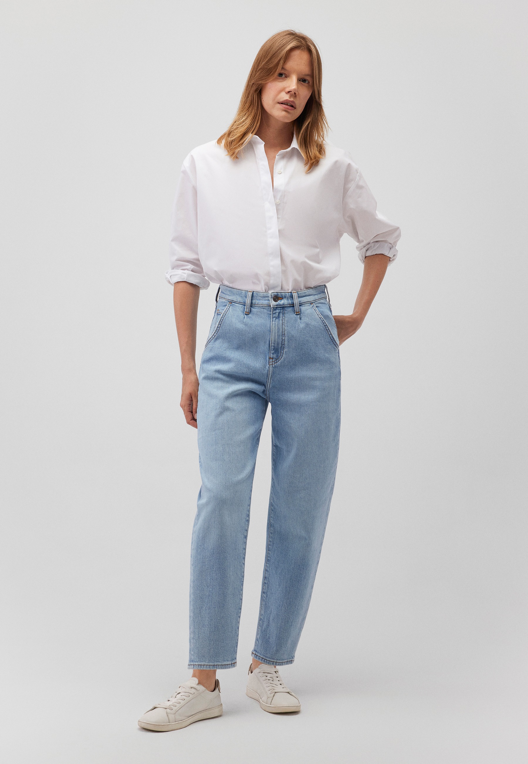 Tapered-fit-Jeans »LAURA«, Pleated Baggy Pants