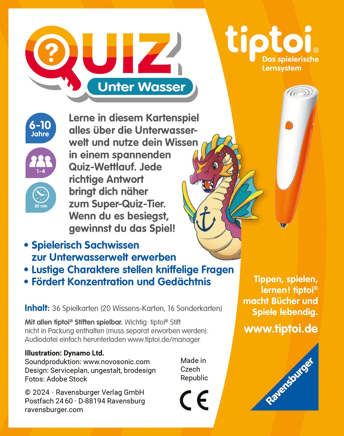 Ravensburger Spiel »tiptoi® Quiz Unter Wasser«, Made in Europe