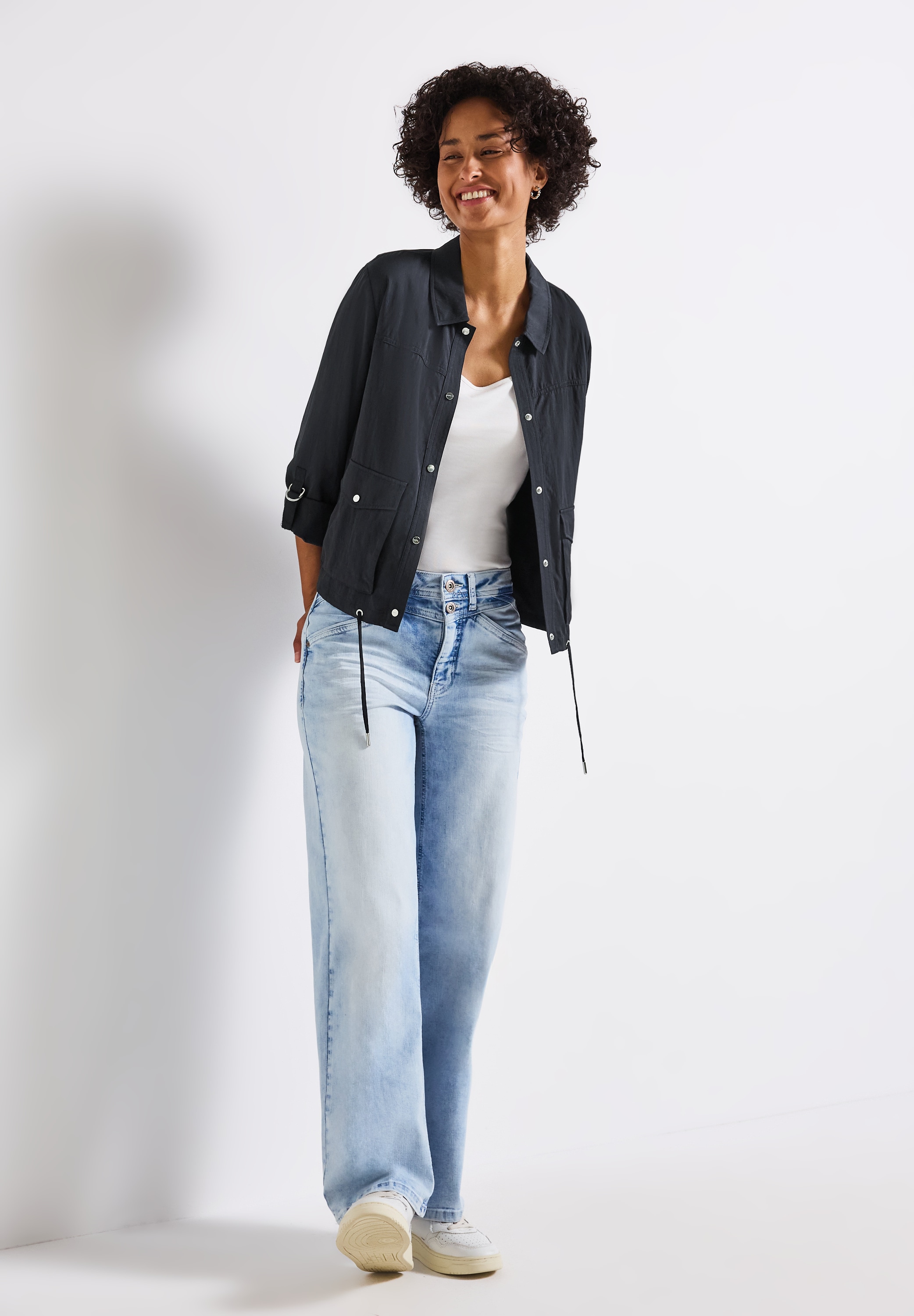 STREET ONE Kurzjacke, ohne Kapuze, mit Knopfleiste