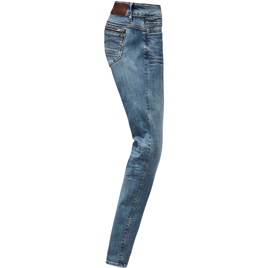 G-Star RAW Skinny-fit-Jeans »Midge Zip Mid Skinny«, mit Reißverschluss-Taschen hinten