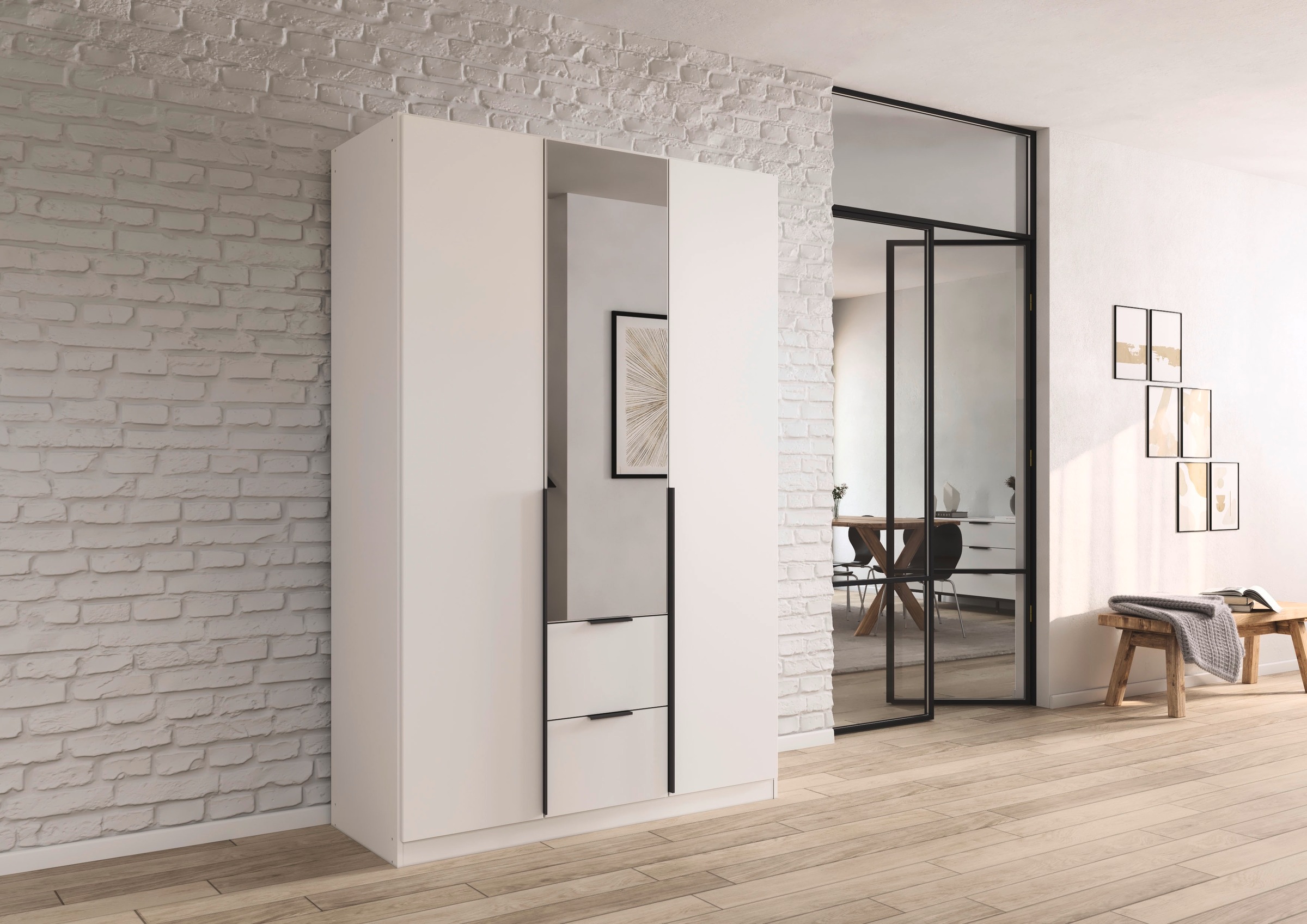 OTTO home Drehtürenschrank "Kleiderschrank Schrank Garderobe AGORDO mit Dek günstig online kaufen