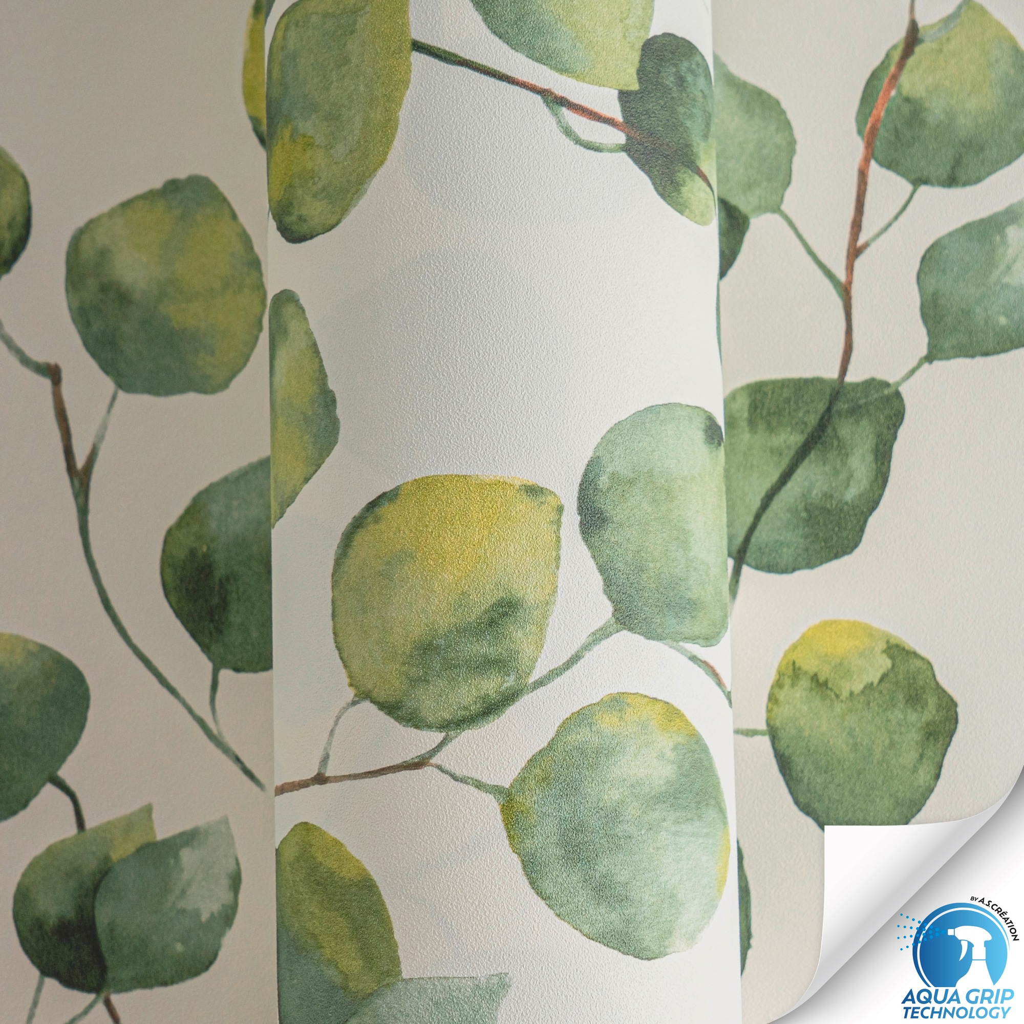 living walls Vliestapete »DesignDrop vorgeleimte Tapete Floral Mustertapete Weiß Grün«, matt, florale Vliestapete vorgekleistert für Schlafzimmer Wohnzimmer Flur