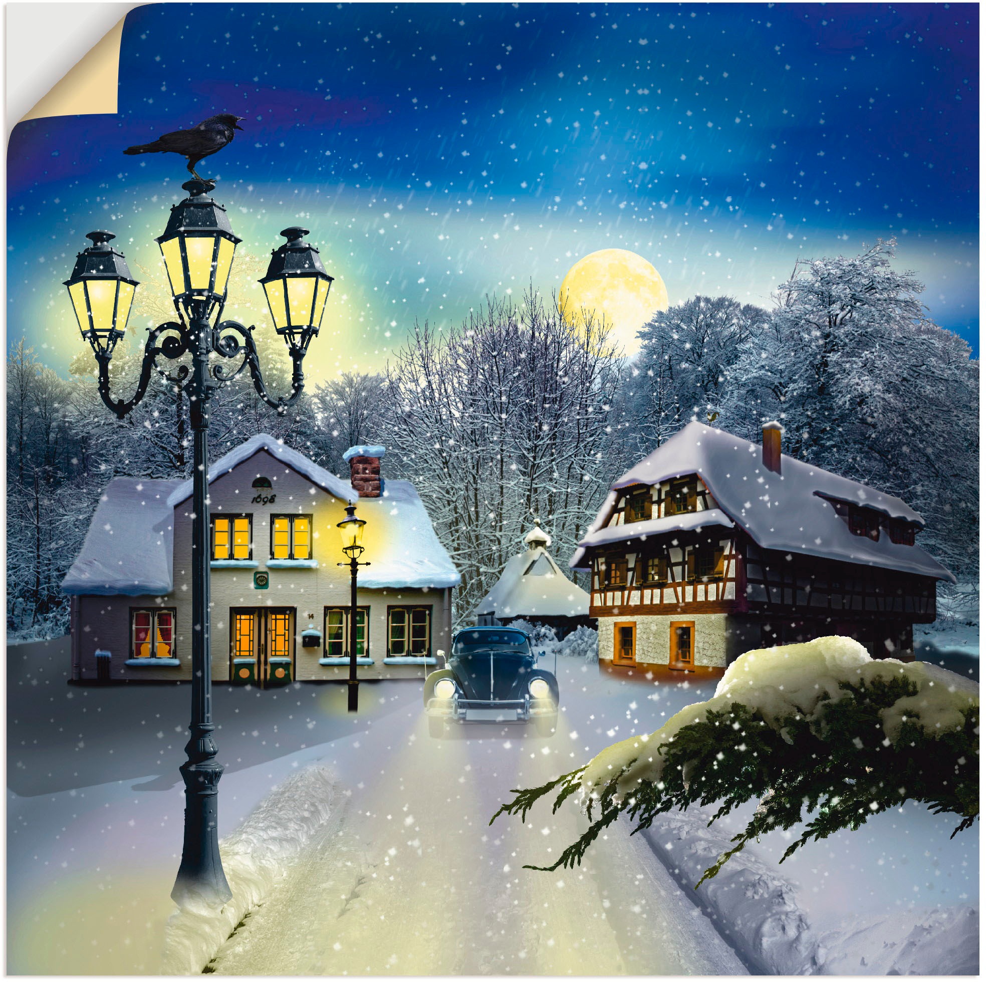 Artland Wandbild "Winterzeit", Vier Jahreszeiten, (1 St.), als Leinwandbild günstig online kaufen