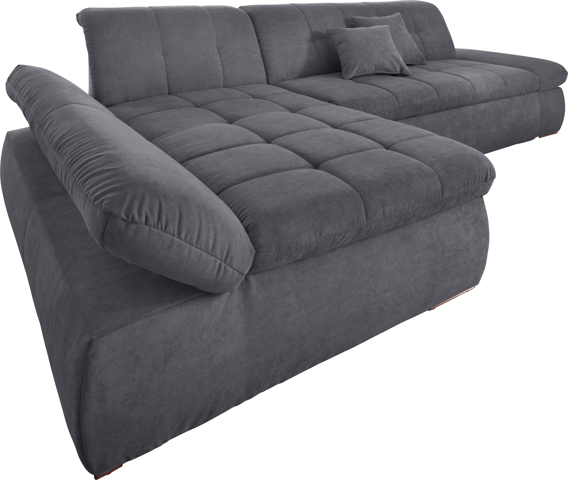 DOMO collection Ecksofa »NMoric XXL, B/T/H: 300/172/80cm, L-Form«, wahlweise mit Bettfunktion und Armlehnverstellung