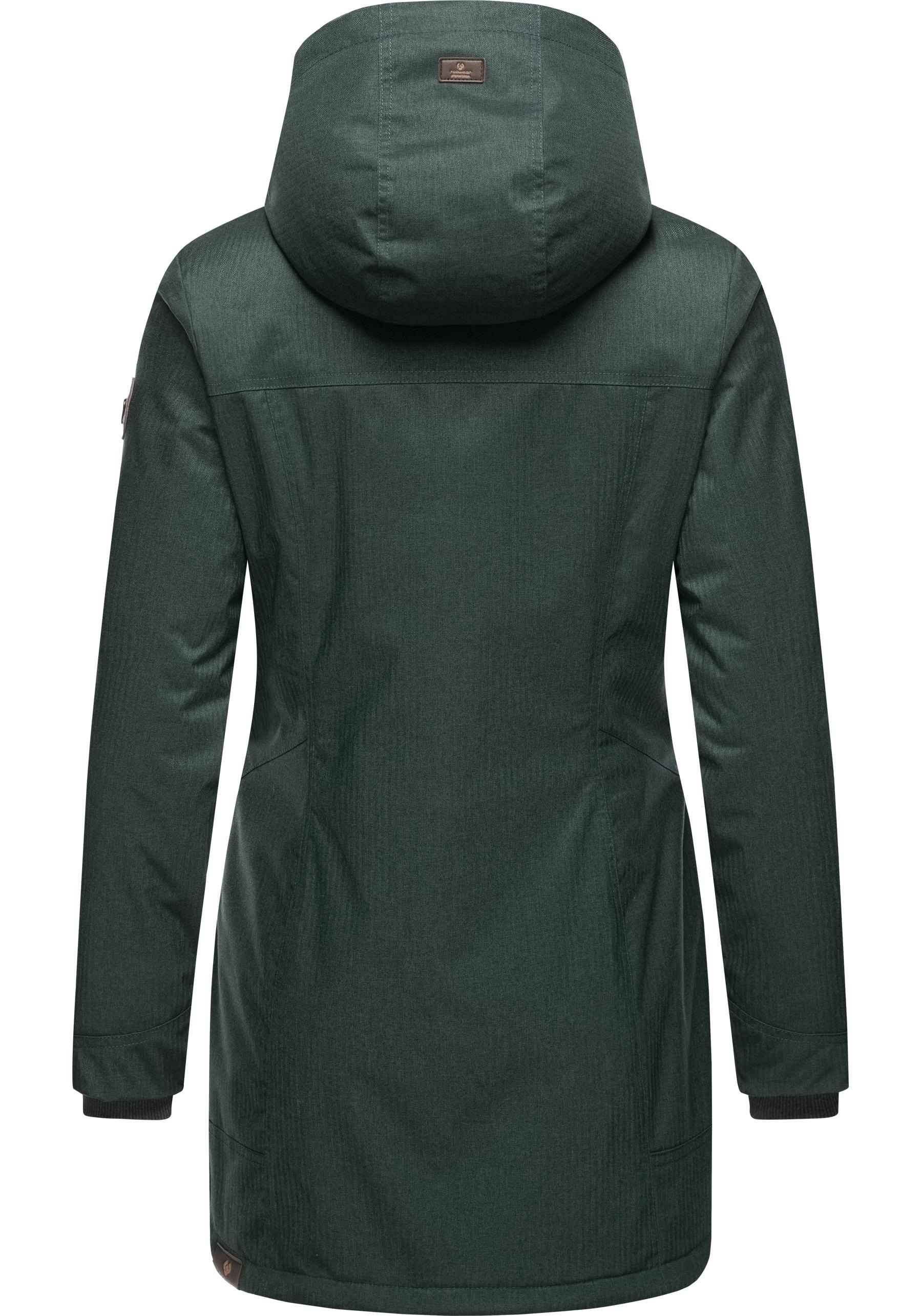 Ragwear Winterjacke »Tunned«, mit Kapuze, stylischer Winterparka mit Teddyfell Innenfutter