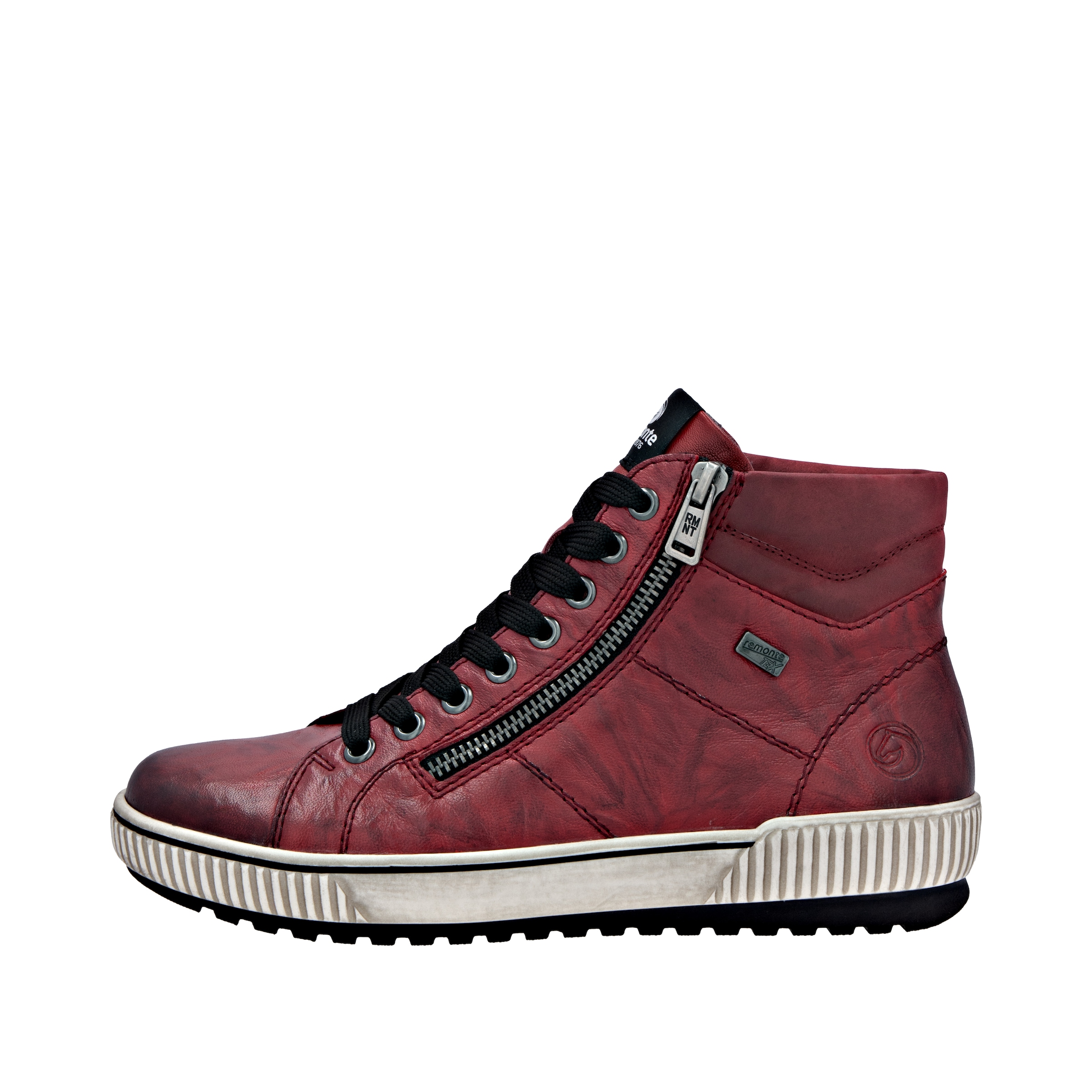 Remonte Schnürboots, Plateau, Schnürstiefelette, Boots in Crash-Optik