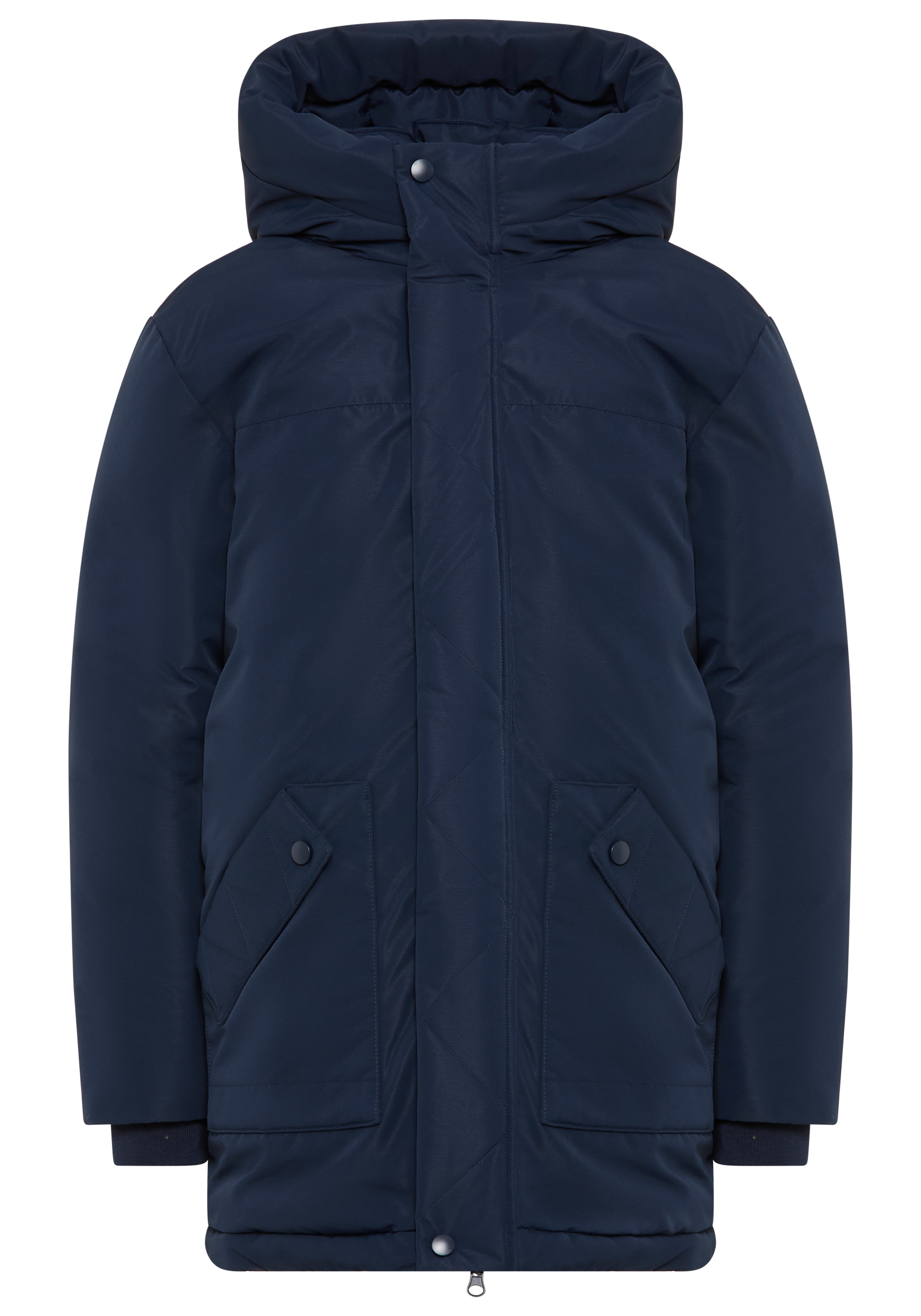 KangaROOS Outdoorjacke »Winterwarme Jacke«, mit Kapuze, Lange Winterjacke mit reflektierenden Details