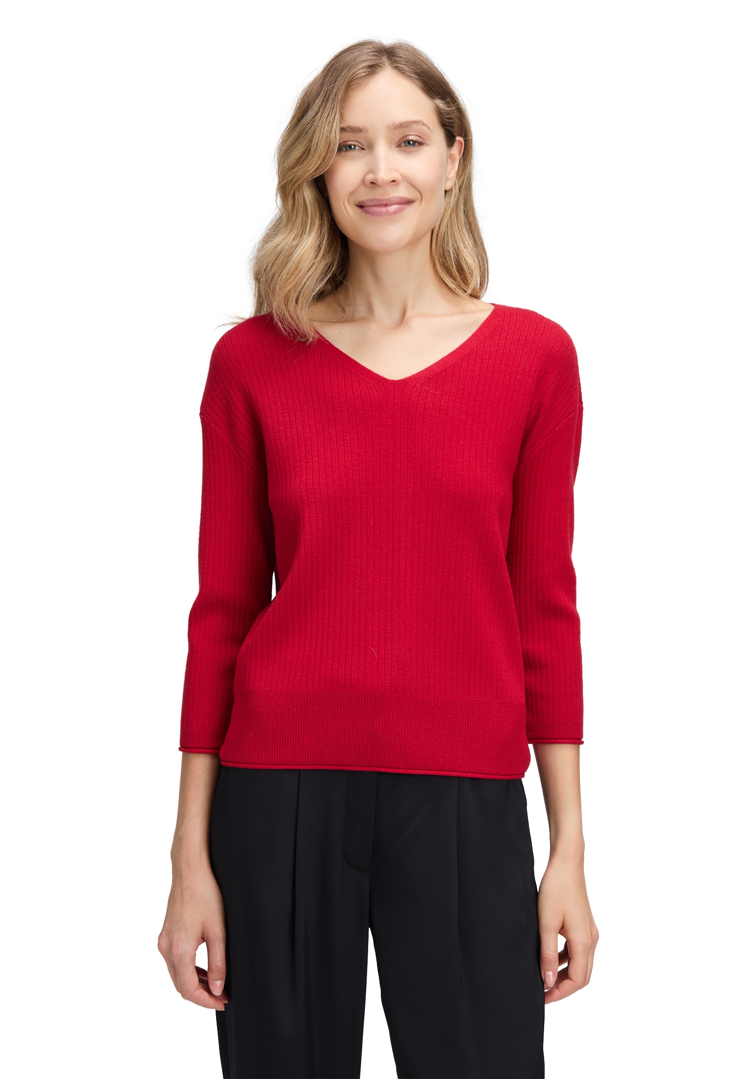 Betty Barclay Strickpullover "Betty Barclay Damen Feinstrickpullover mit V- günstig online kaufen