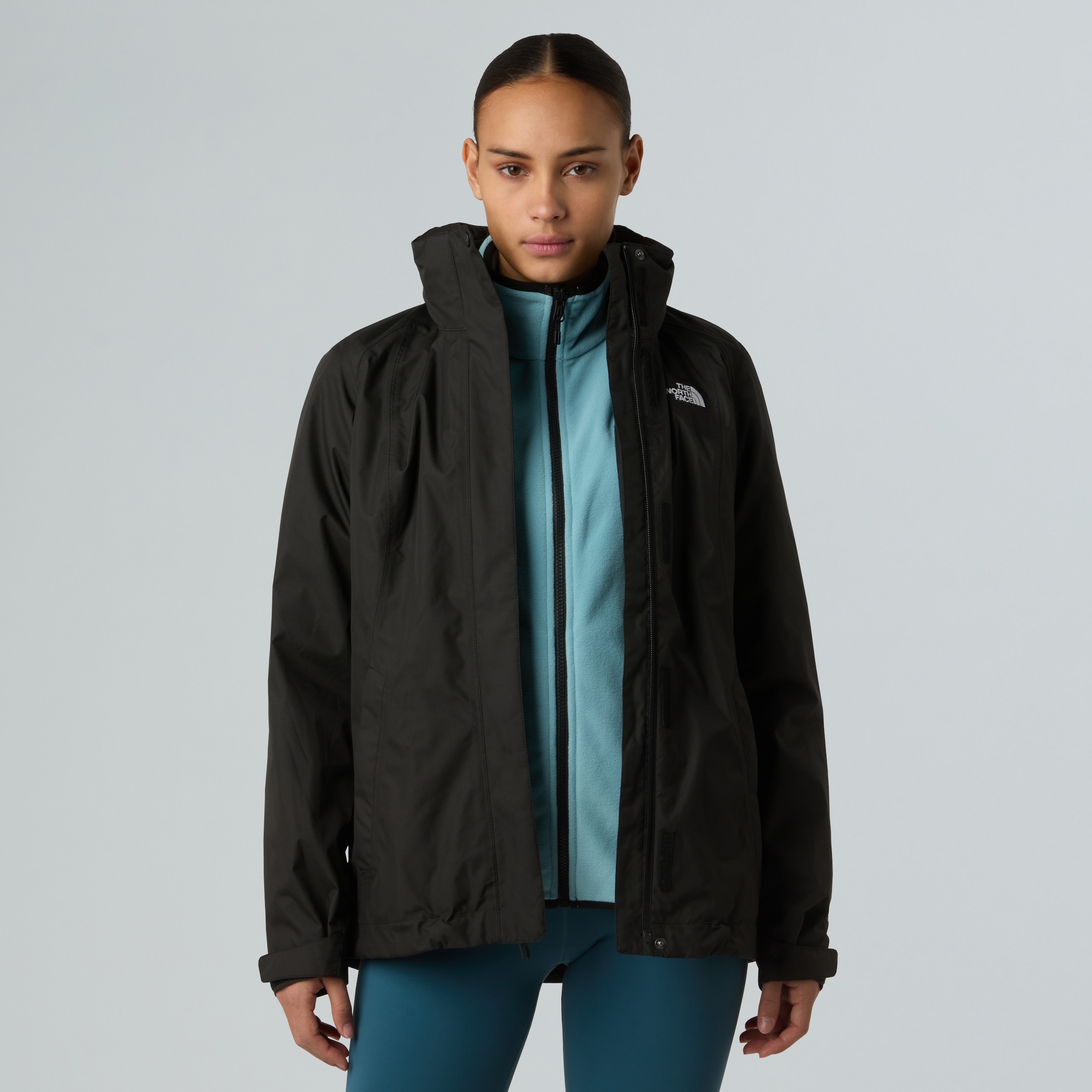 The North Face 3-in-1-Funktionsjacke »W EVOLVE II TRICLIMATE JACKET - EU«, (1 St.), 3-in-1, wasserdicht, atmungsaktiv – Übergangsjacke