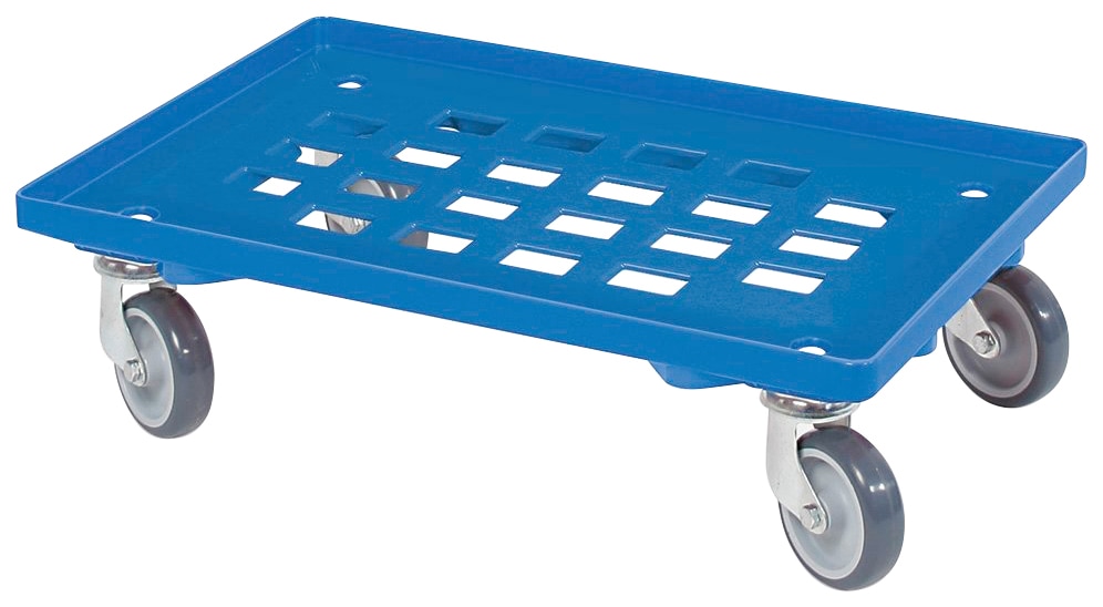 nicht definiert Transportroller, (Set, 2 St.), mit 4 Lenkrollen und grauen Gummirädern, Tragkraft 250 kg, blau