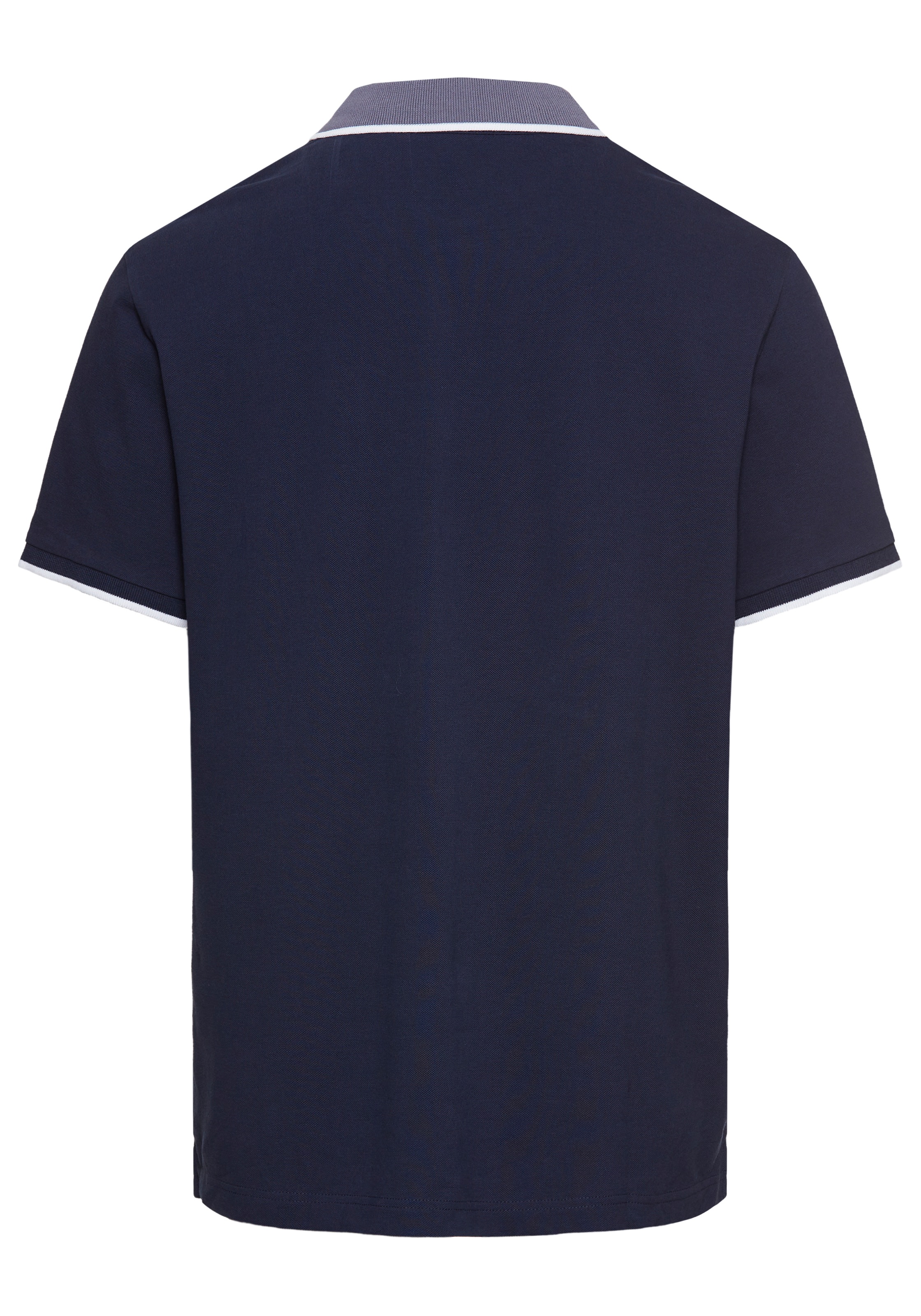 Man's World Poloshirt, mit Brustprint, meliertes Material