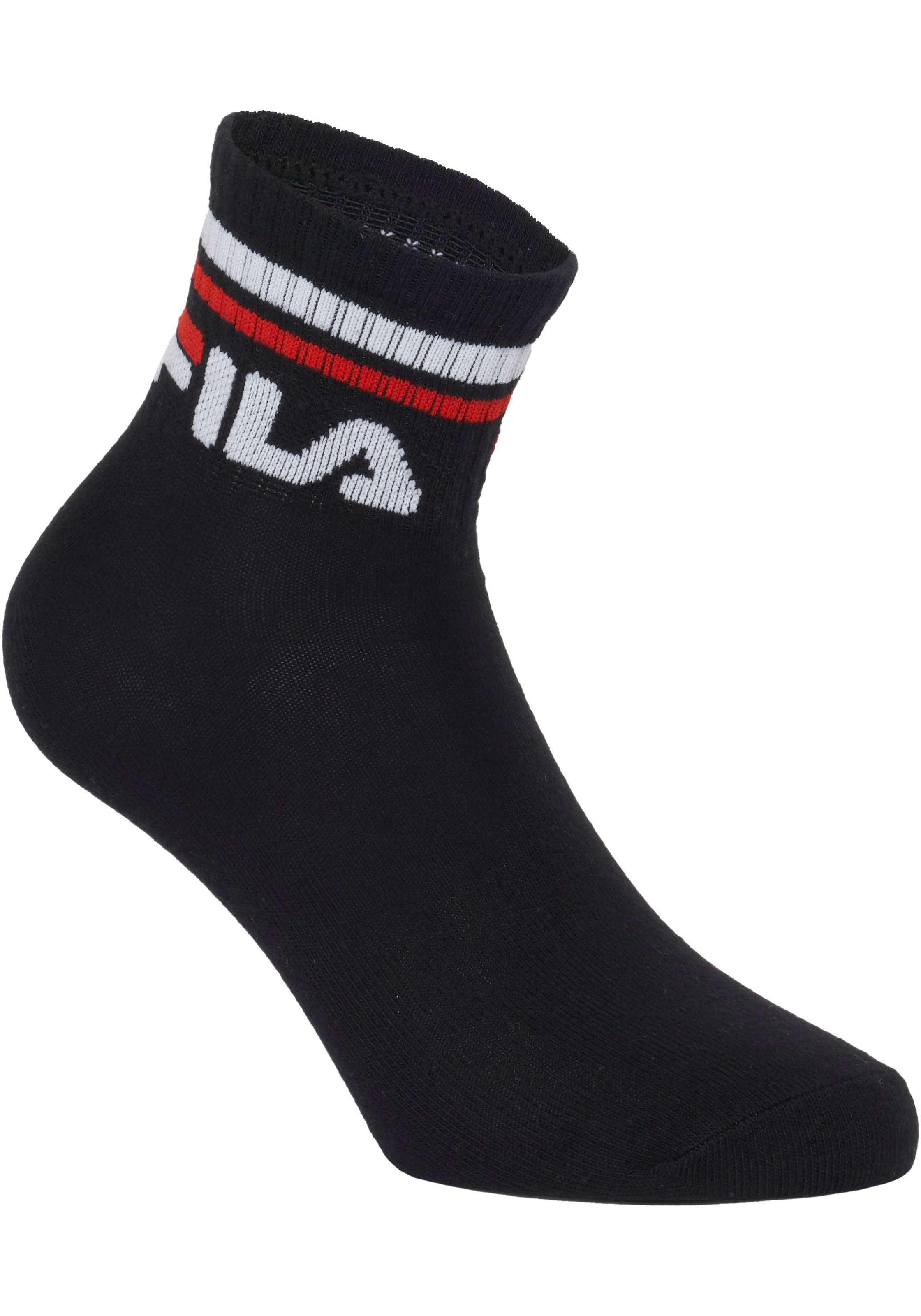 Fila Kurzsocken »UNISEX QUARTER PLAIN SOCKS«, (6 Paar), mit Logo-Schriftzug