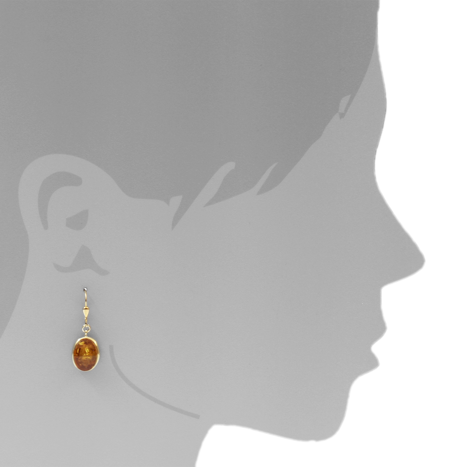 OSTSEE-SCHMUCK Paar Ohrhänger »Ostsee-Schmuck Ohrhänger Classic 14 x 10 mm oval«, (2 tlg.)
