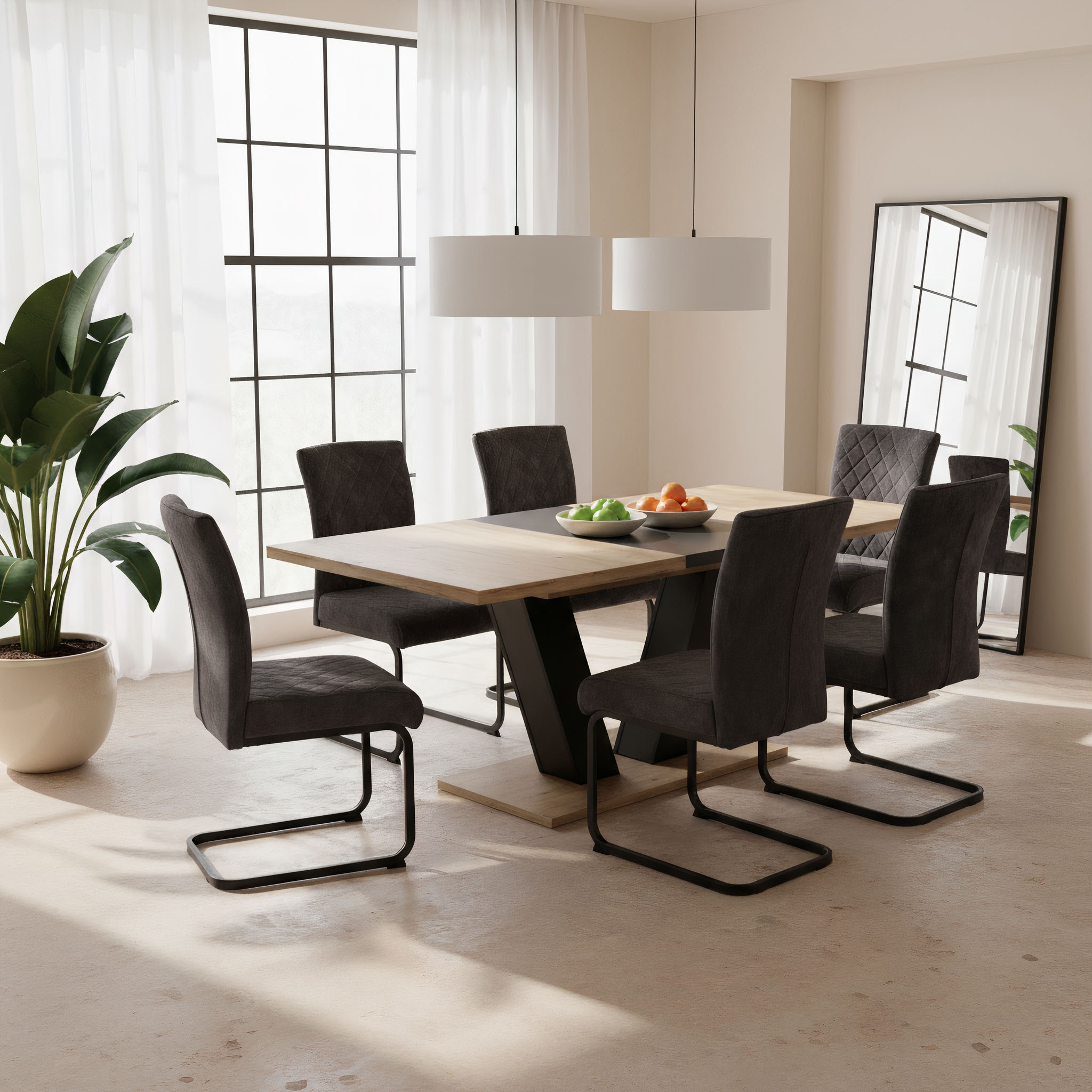 OTTO home Freischwinger »LINA« (Set) 2 Stk.Komfortsitz mit Federkern