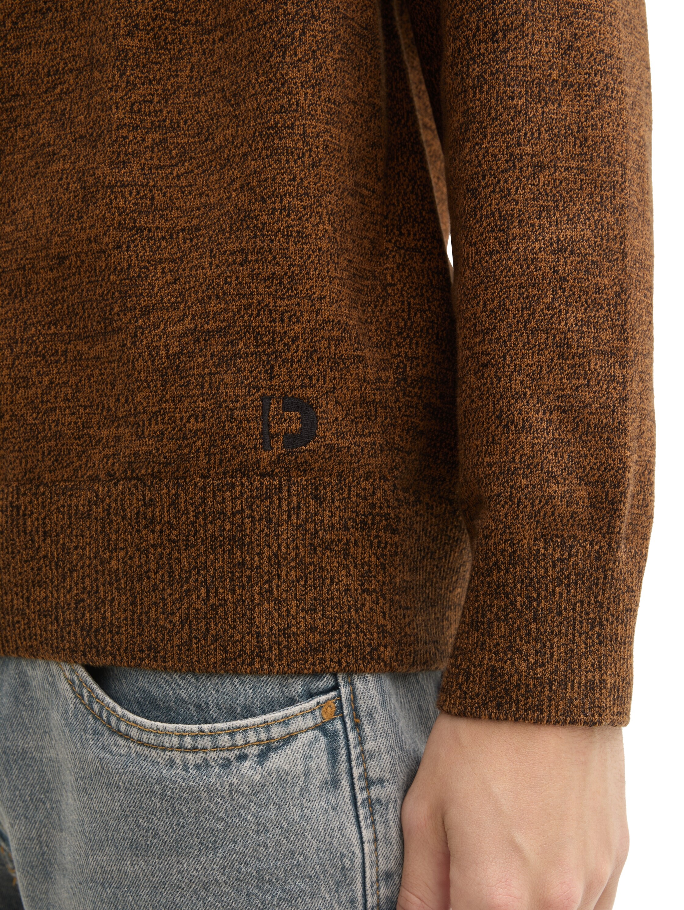 TOM TAILOR Denim Strickpullover, in melierter Optik