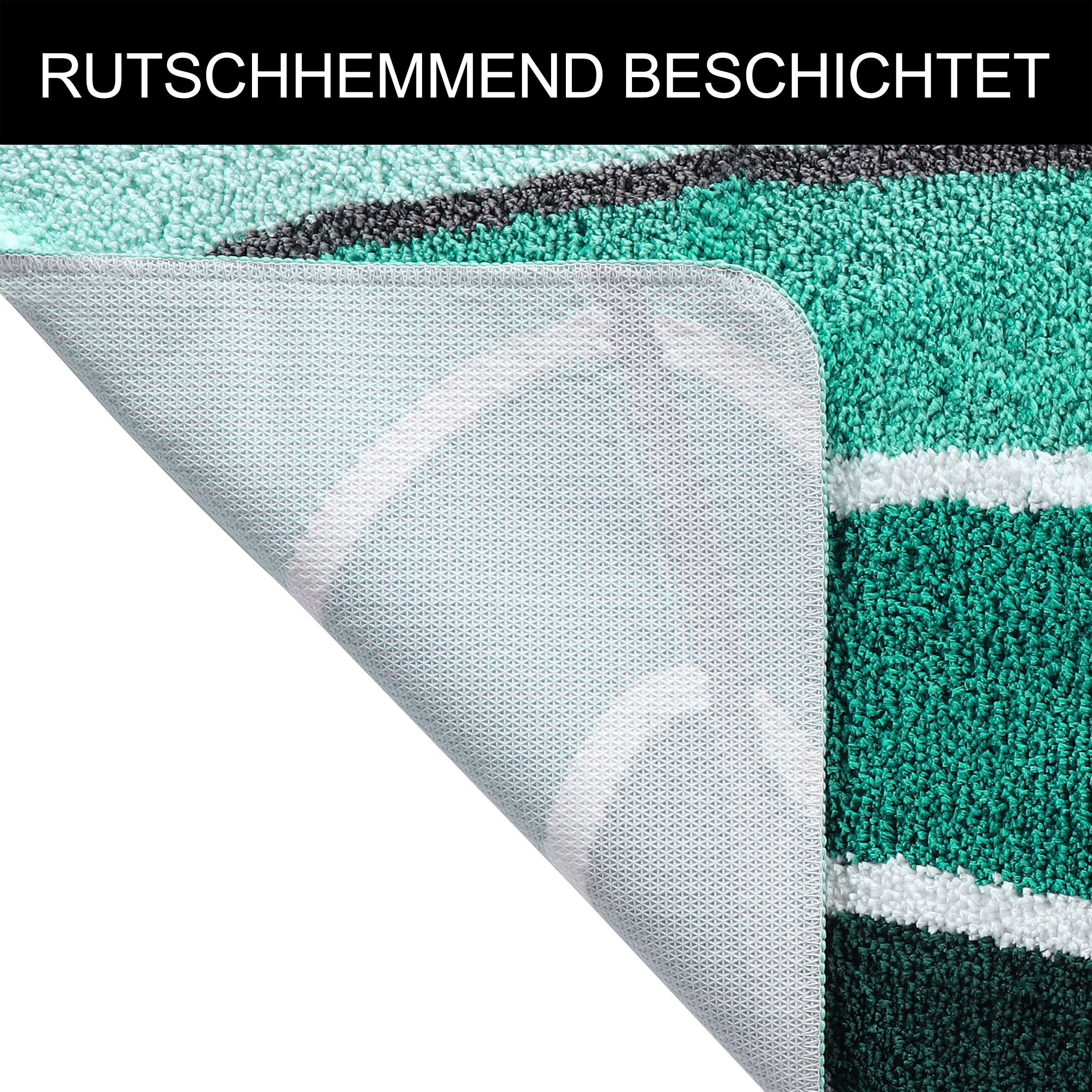 my home Badematte »Juna mit Muster, Badvorleger, Badezimmer Teppich, Duschvorleger«, rutschhemmend beschichtet, strapazierfähig, besonders weich, Design, Badematten, Badteppich