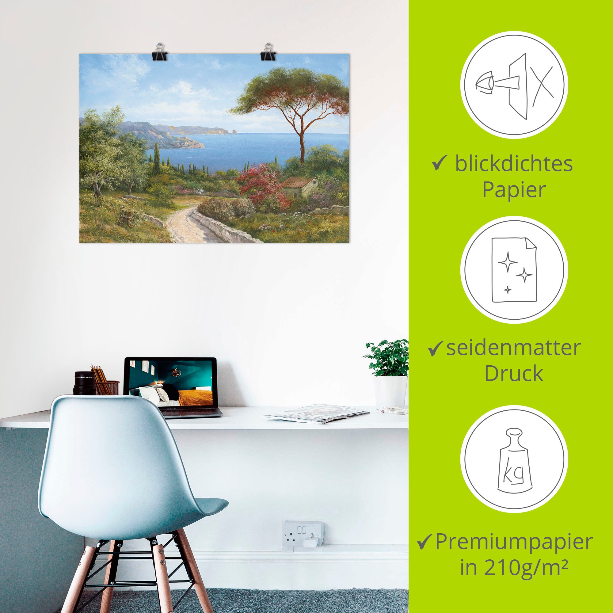 Artland Wandbild »Haus am Meer«, Gewässer, (1 St.), als Leinwandbild, Poster, Wandaufkleber in verschied. Größen