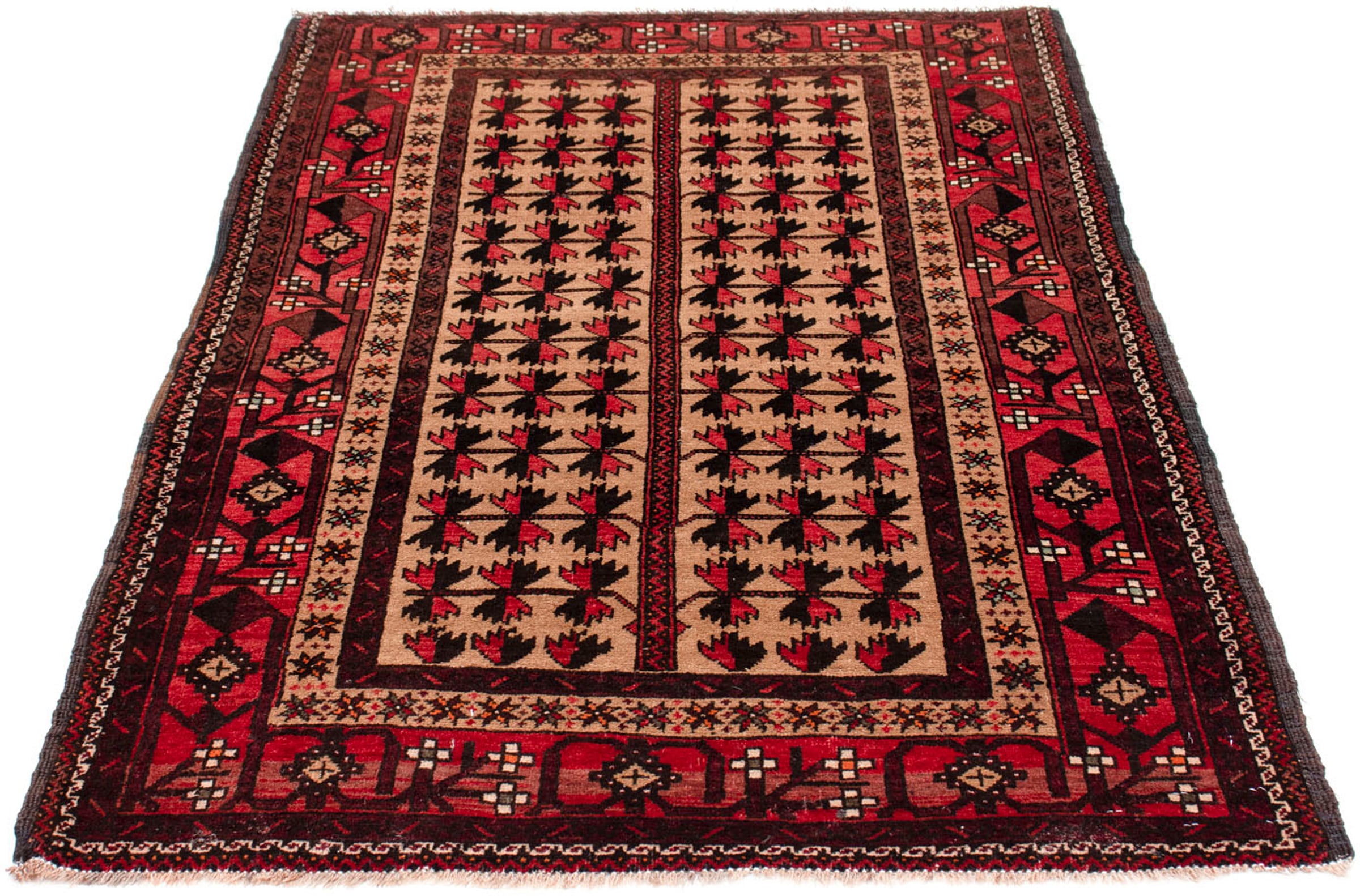 morgenland Orientteppich »Belutsch - 156 x 98 cm - braun«, rechteckig, Wohnzimmer, Handgeknüpft, Einzelstück mit Zertifikat